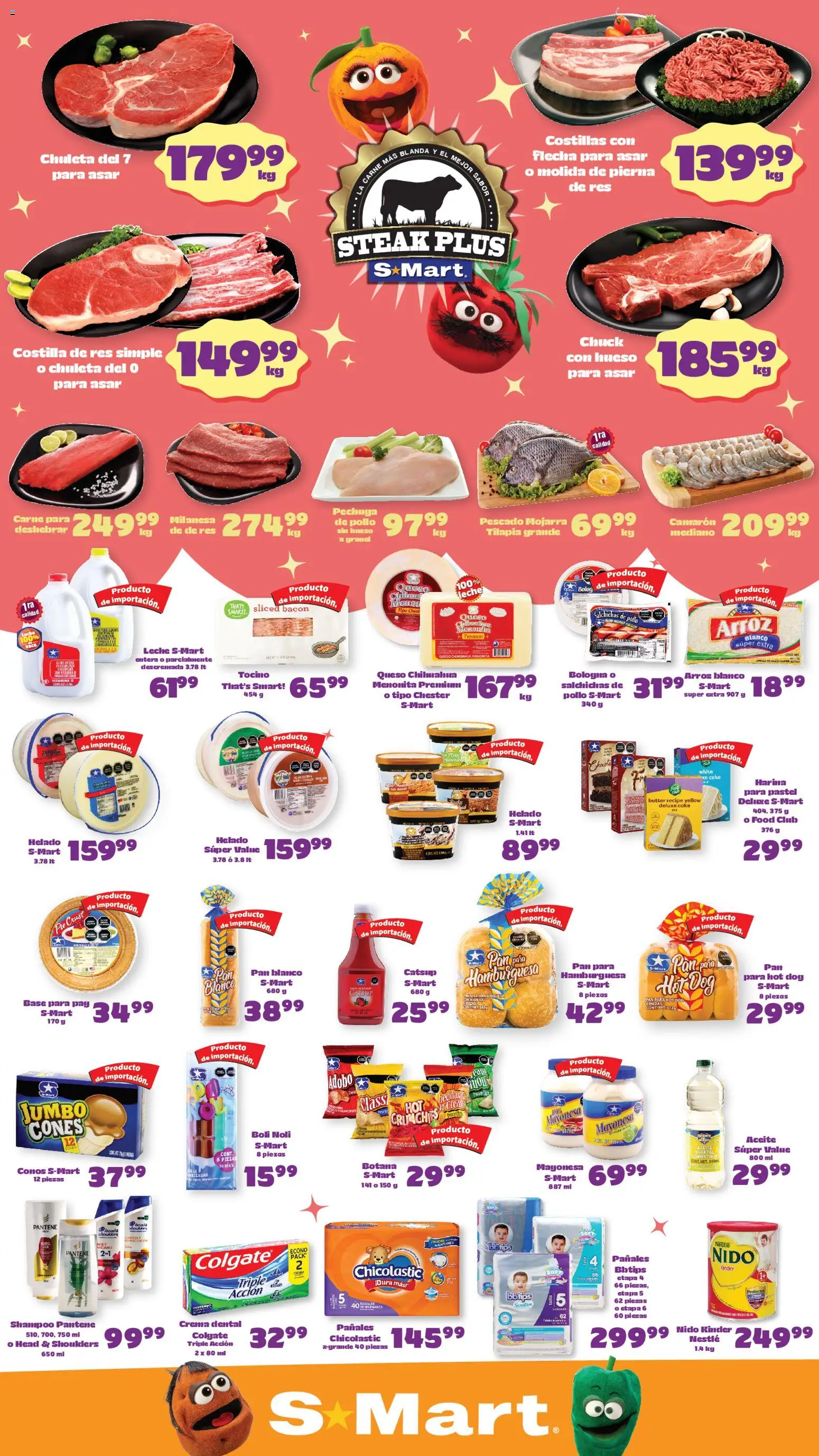 Nuevas ofertas de S-Mart válidas en toda la República Mexicana desde el 01.05.2026. ¡Encuentra las mejores ofertas en S-Mart folleto Chihuahua! | Página: 1 | Productos: Mayonesa, Tocino, Queso, Catsup