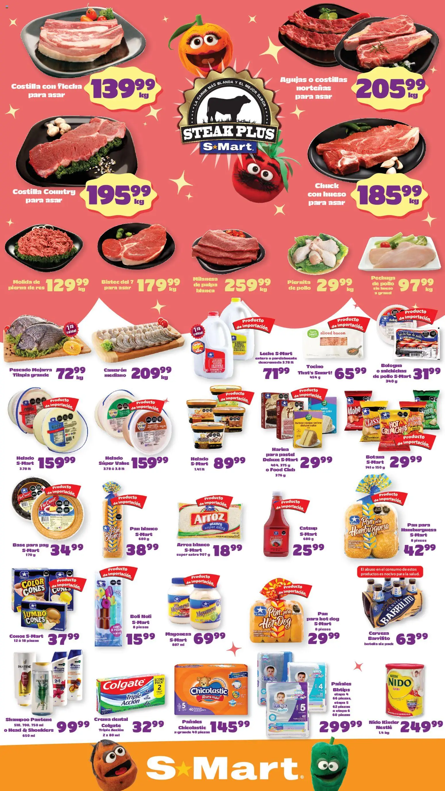 Nuevas ofertas de S-Mart válidas en toda la República Mexicana desde el 01.05.2026. ¡Encuentra las mejores ofertas en S-Mart folleto Monterrey! | Página: 1 | Productos: Pollo, Mayonesa, Catsup, Pañales
