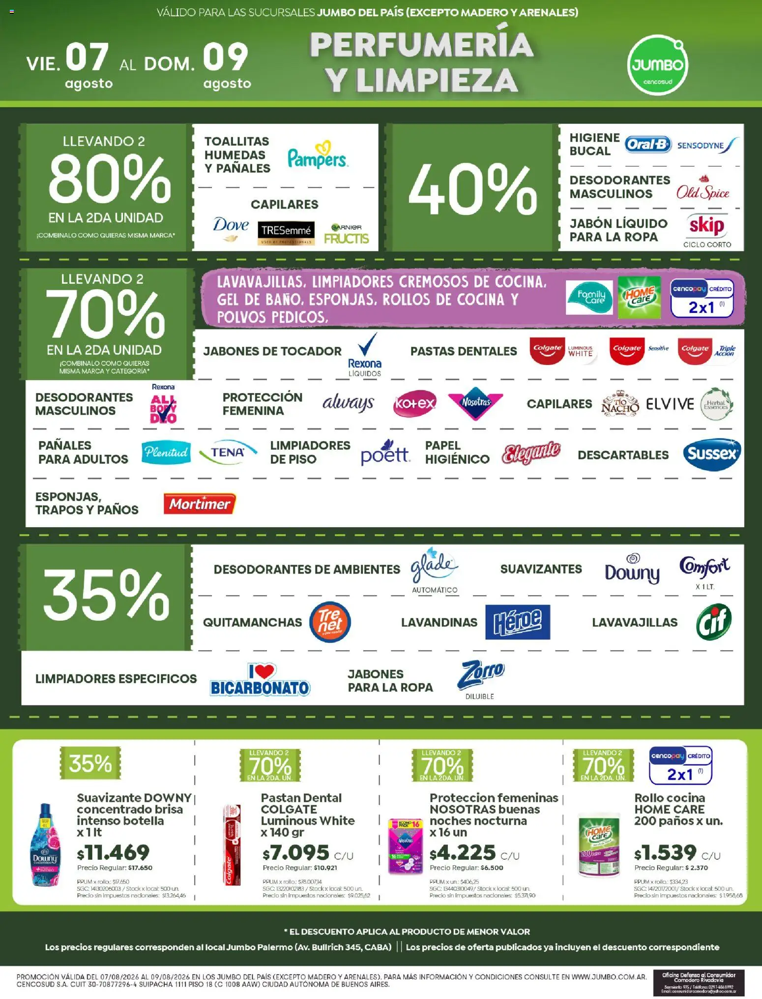 Jumbo - Ofertas Comodoro │ válido desde el 07/08/2026 | Página: 6 | Productos: Botella, Rollos de cocina, Quitamanchas, Ropa