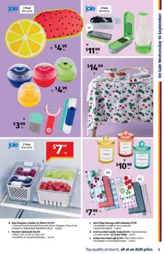 Preview of Aldi catalogue - valid from 08/09/2026 | Page: 3 | Products: Food, Peach, Onion, Fridge