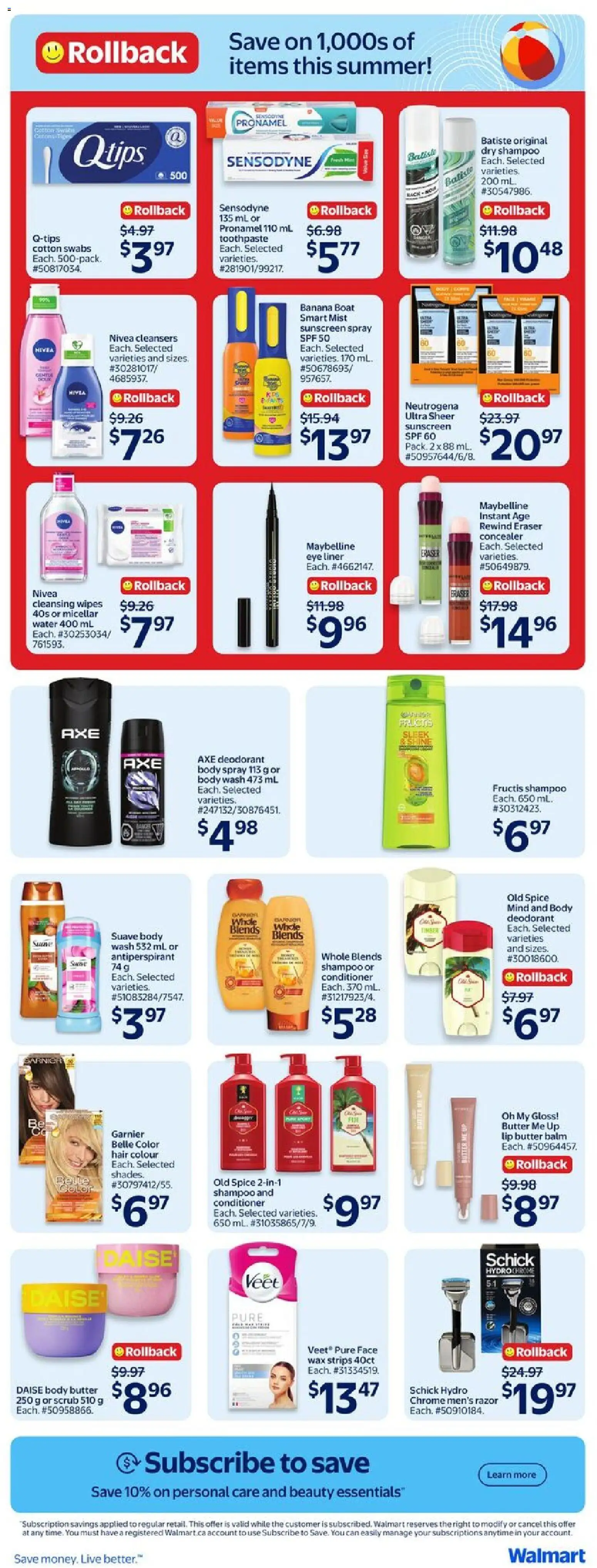 Walmart flyer valid from 18.06.2026 | Page: 16 | Products: Concealer, Shampoo, Deodorant, Antiperspirant