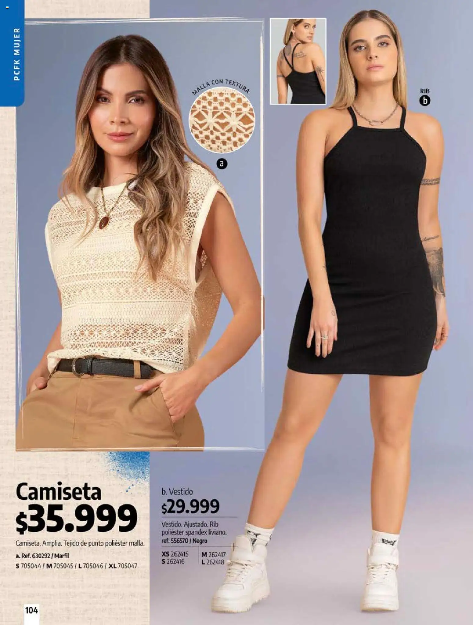 Pacifika revista - valida desde el 12/07/2026 | Página: 104 | Productos: Camiseta, Vestido