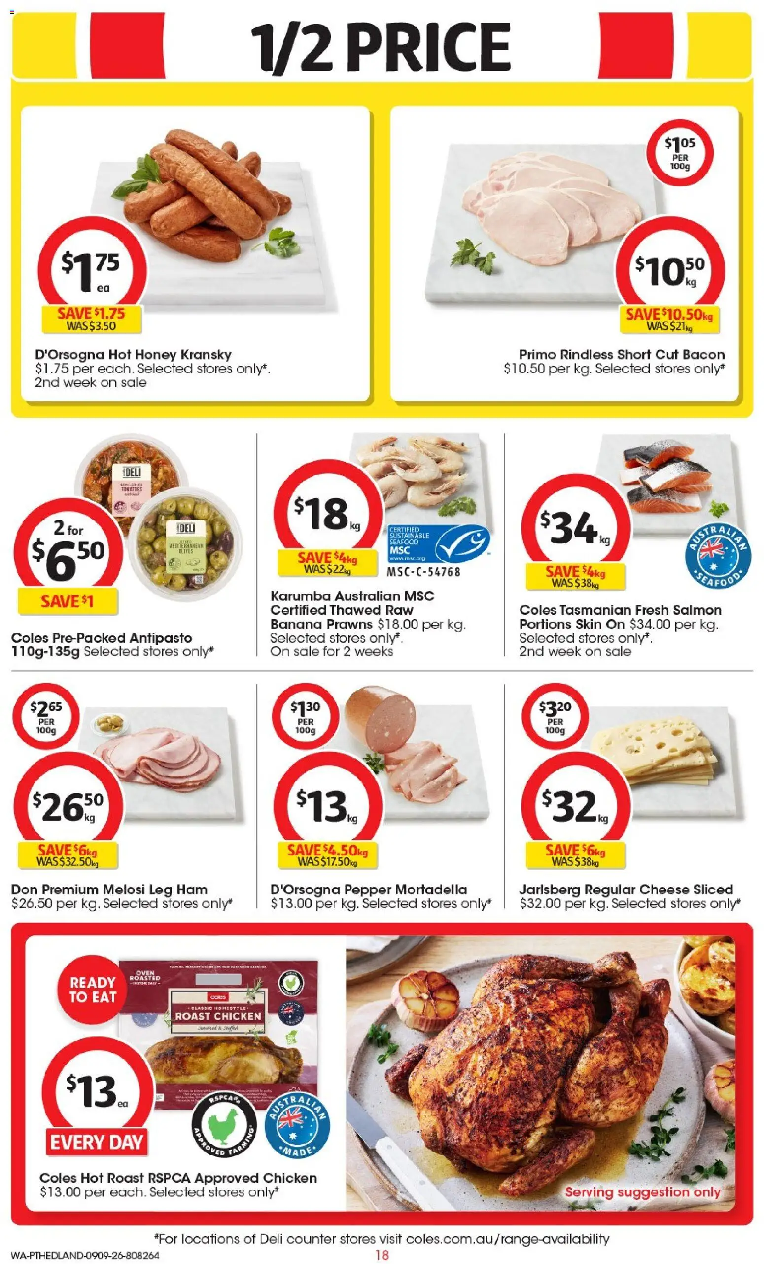 Coles catalogue - valid from 09/09/2026 | Page: 18 | Products: Pasta, Salad, Baby spinach, Asparagus