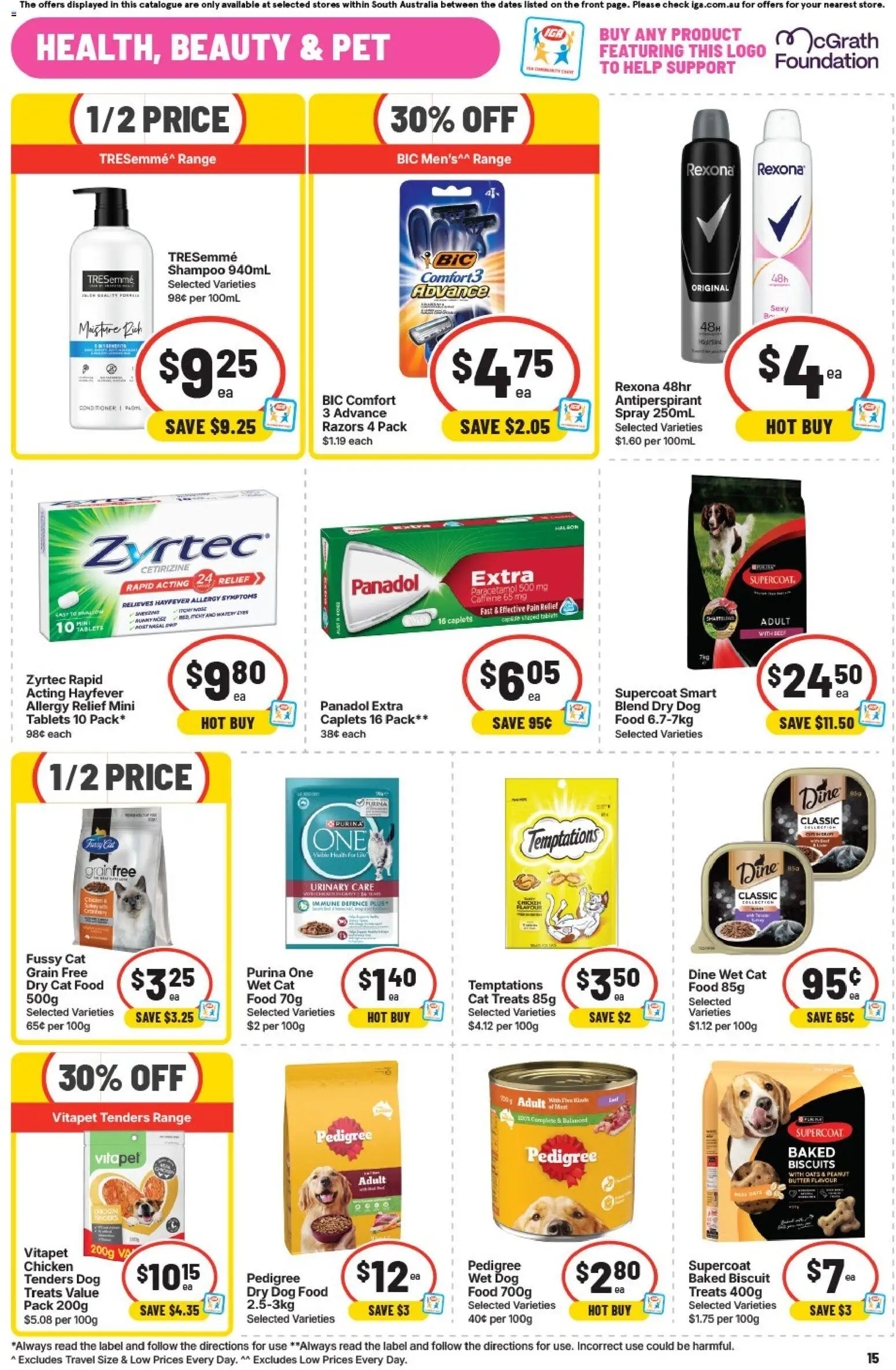 IGA catalogue - valid from 09/09/2026 | Page: 16 | Products: Conditioner, Foundation, Tablets, Allergy