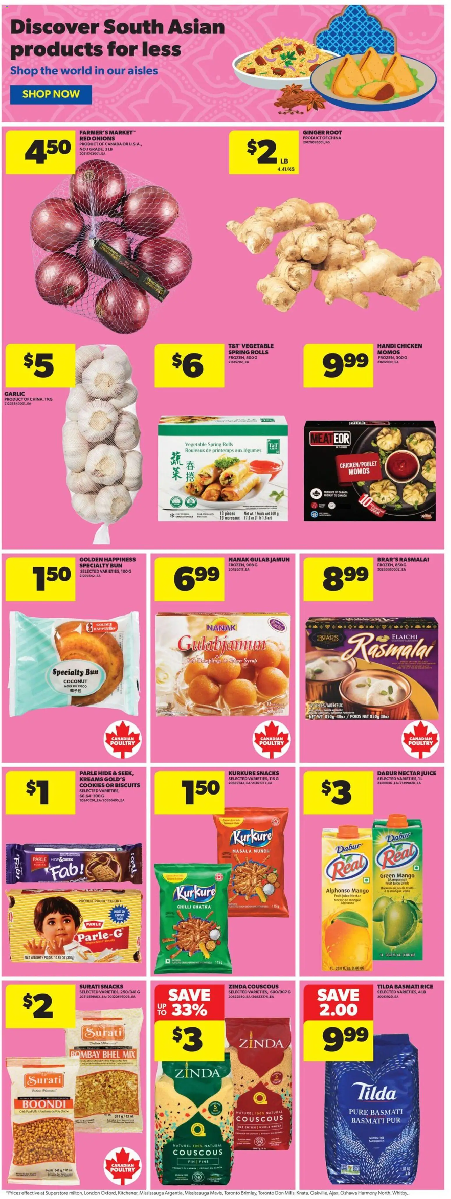 Real Canadian Superstore flyer valid from Jul 9, 2026 | Page: 23 | Products: Rice, Cookies, Juice, Chicken