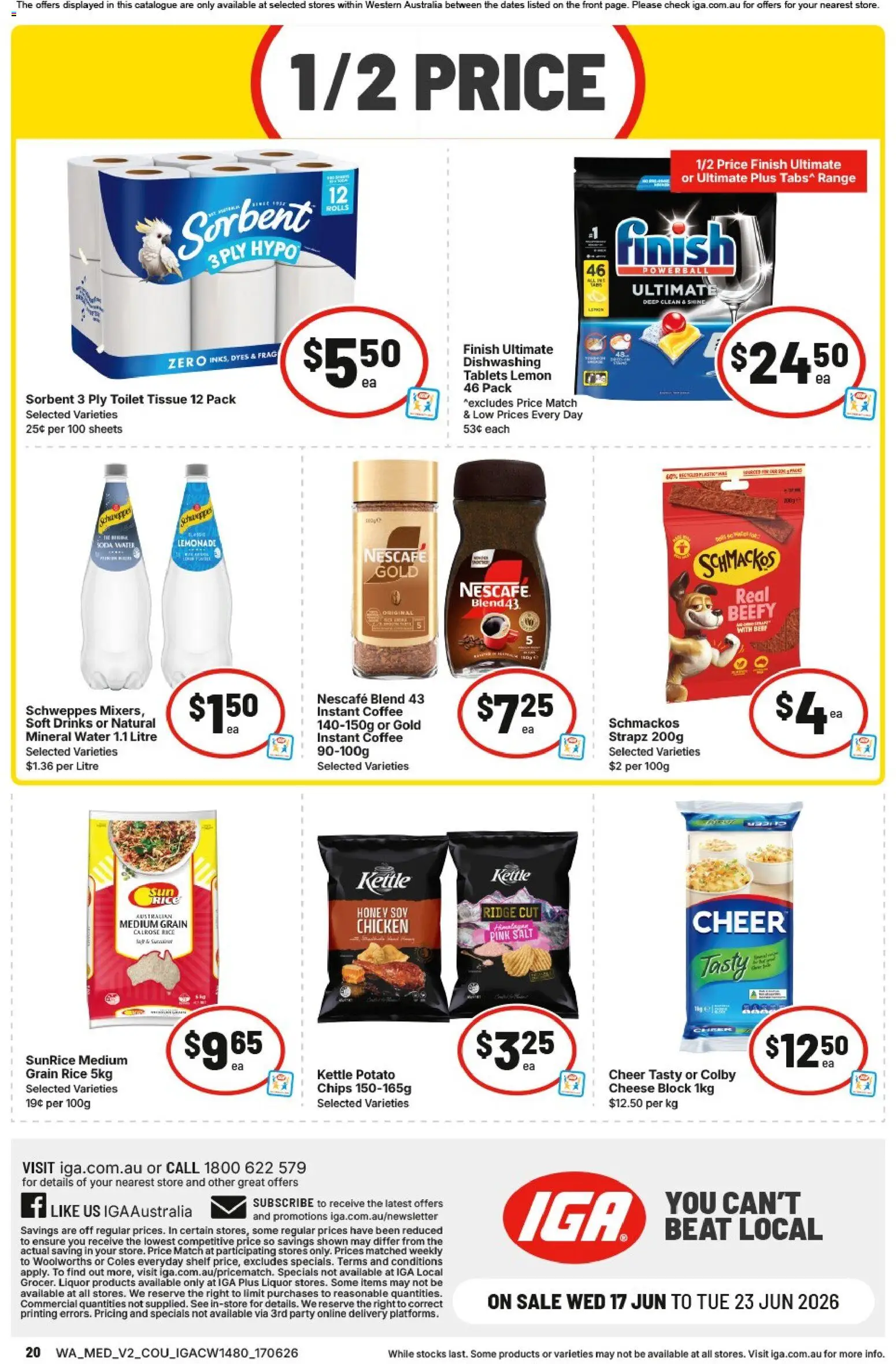IGA catalogue - valid from 17.06.2026 | Page: 17 | Products: Toilet, Salt, Nescafe, Kettle