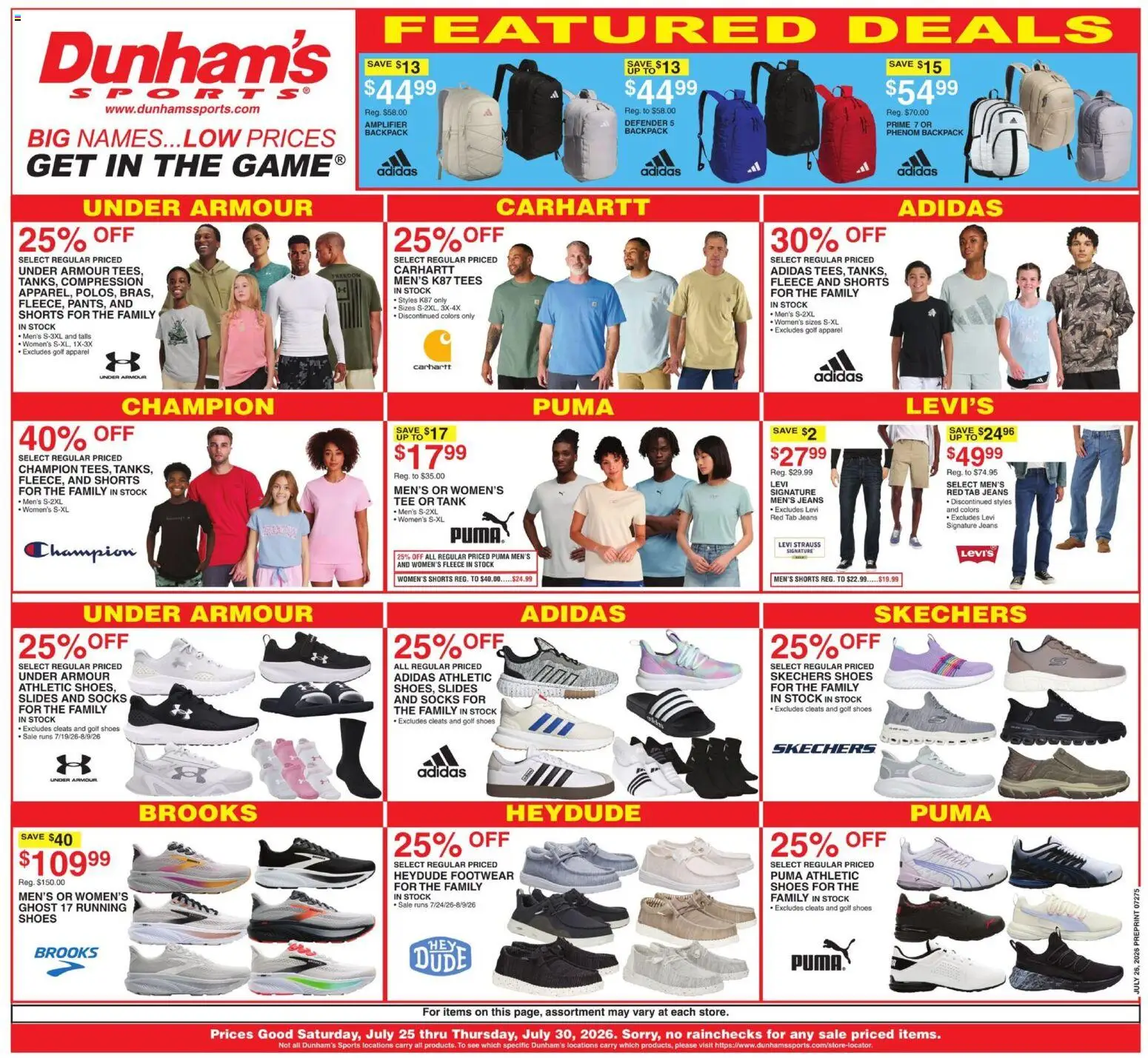 Dunham's Sports Weekly Ad | 07/25 catalogue cover