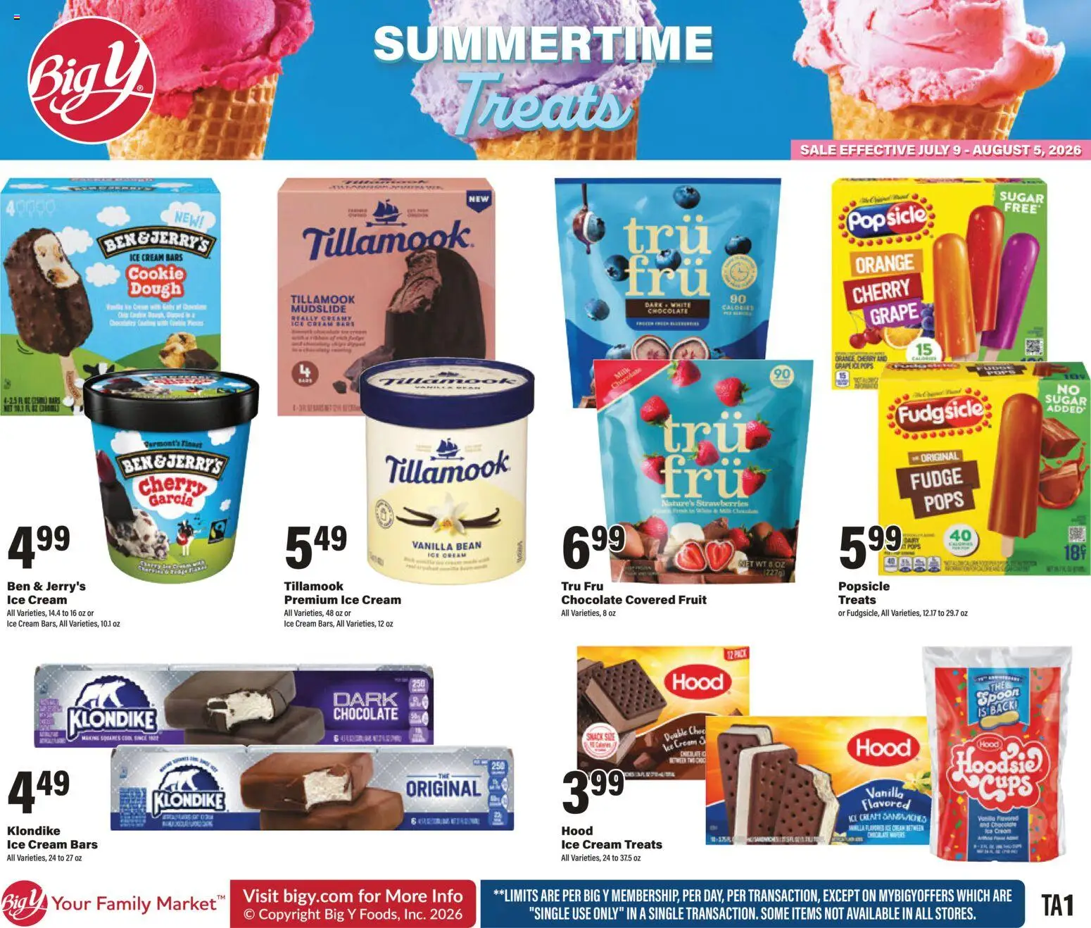 Big Y Summertime Treats - valid from 07/10/2026 | Page: 1 | Products: Chocolate, Strawberries, Cream, 2人掛けソファ