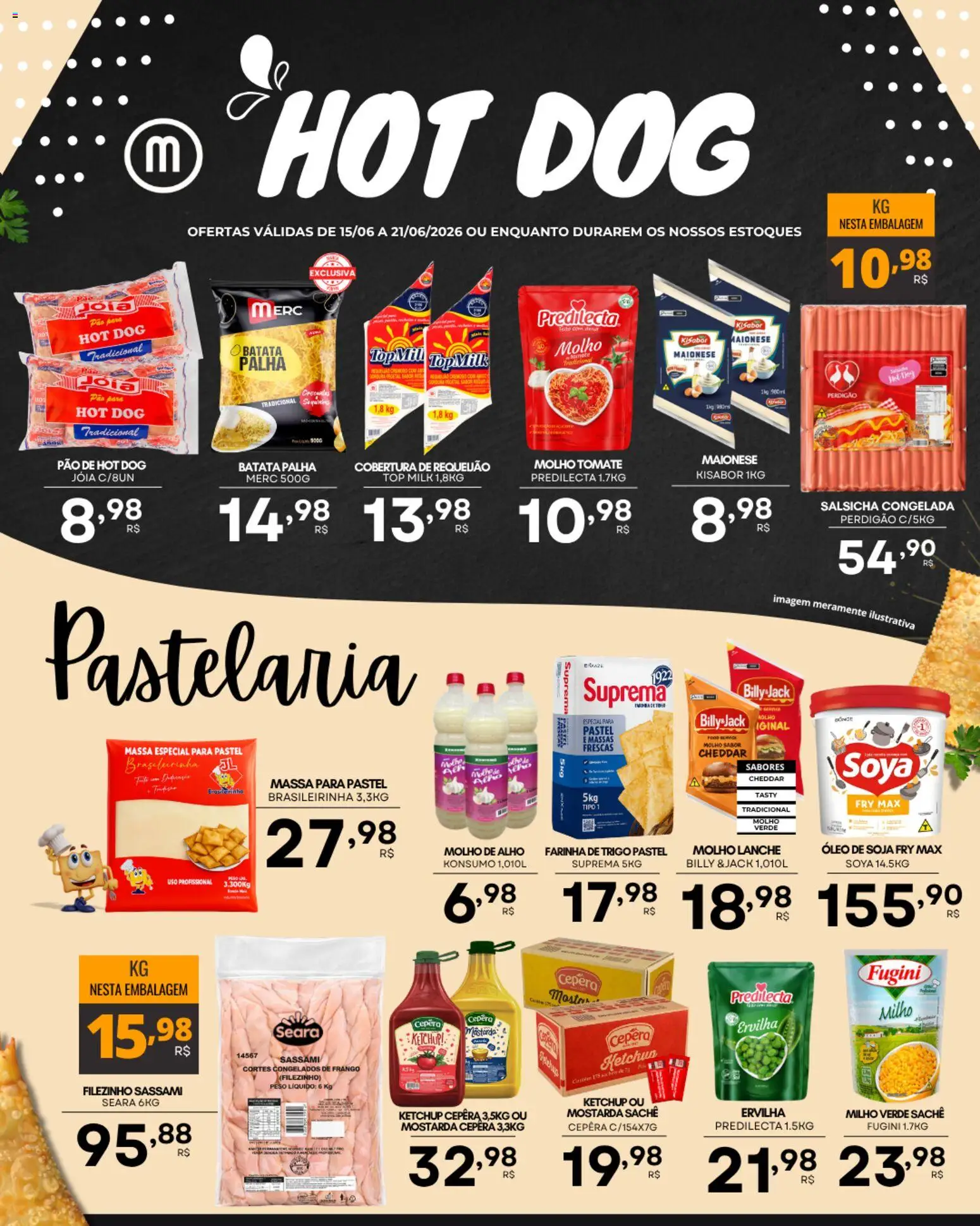 Mercadão Atacadista Folheto - válido de 15.06.2026 | Página: 2 | Produtos: Alho, Ervilha, Pão, Massa