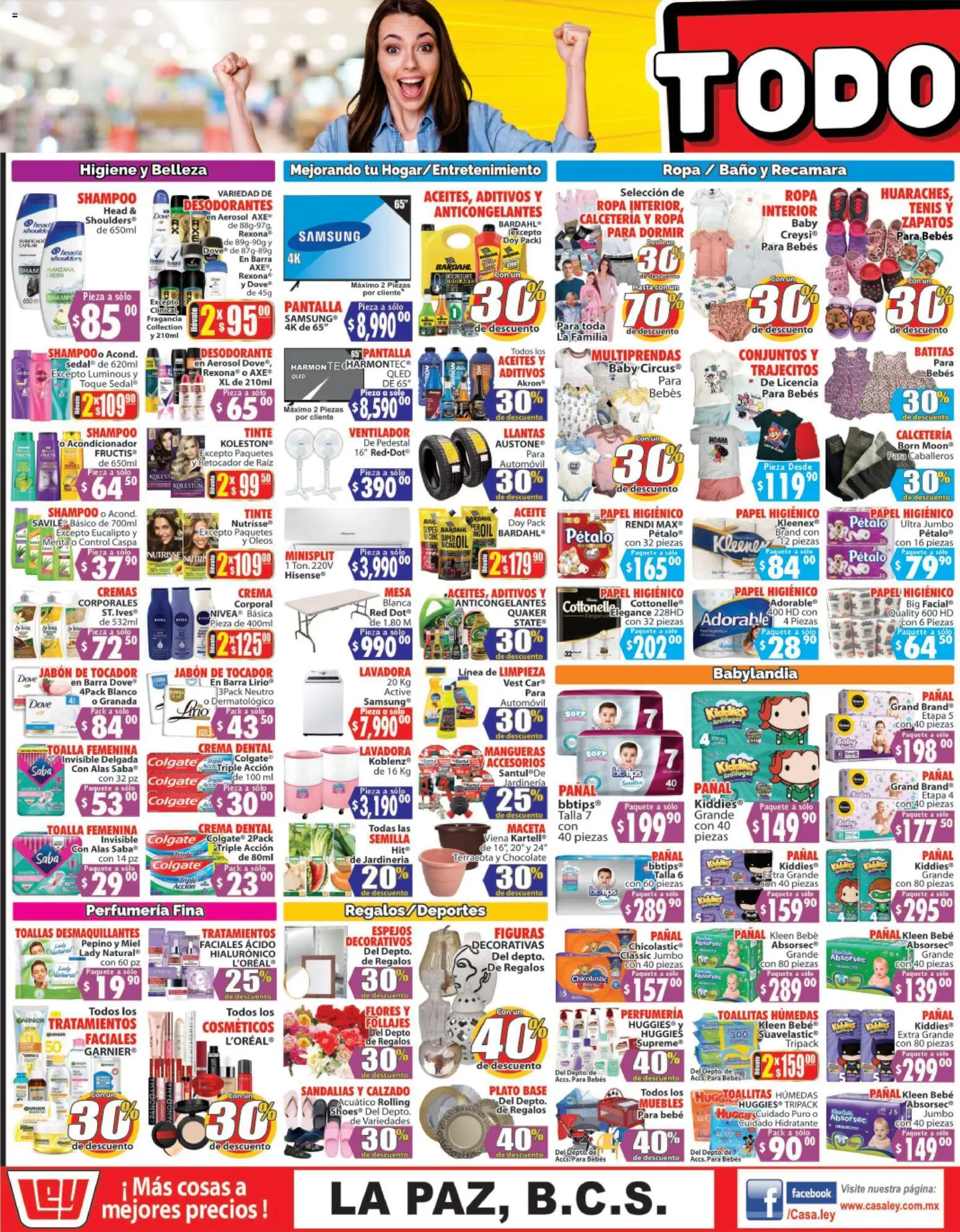 Nuevas ofertas de Casa Ley válidas en toda la República Mexicana desde el 19.05.2026. ¡Encuentra las mejores ofertas en Casa Ley folleto Autoservicio La Paz, BCS! | Página: 3 | Productos: Desodorante, Manzana, Toallas, Baño