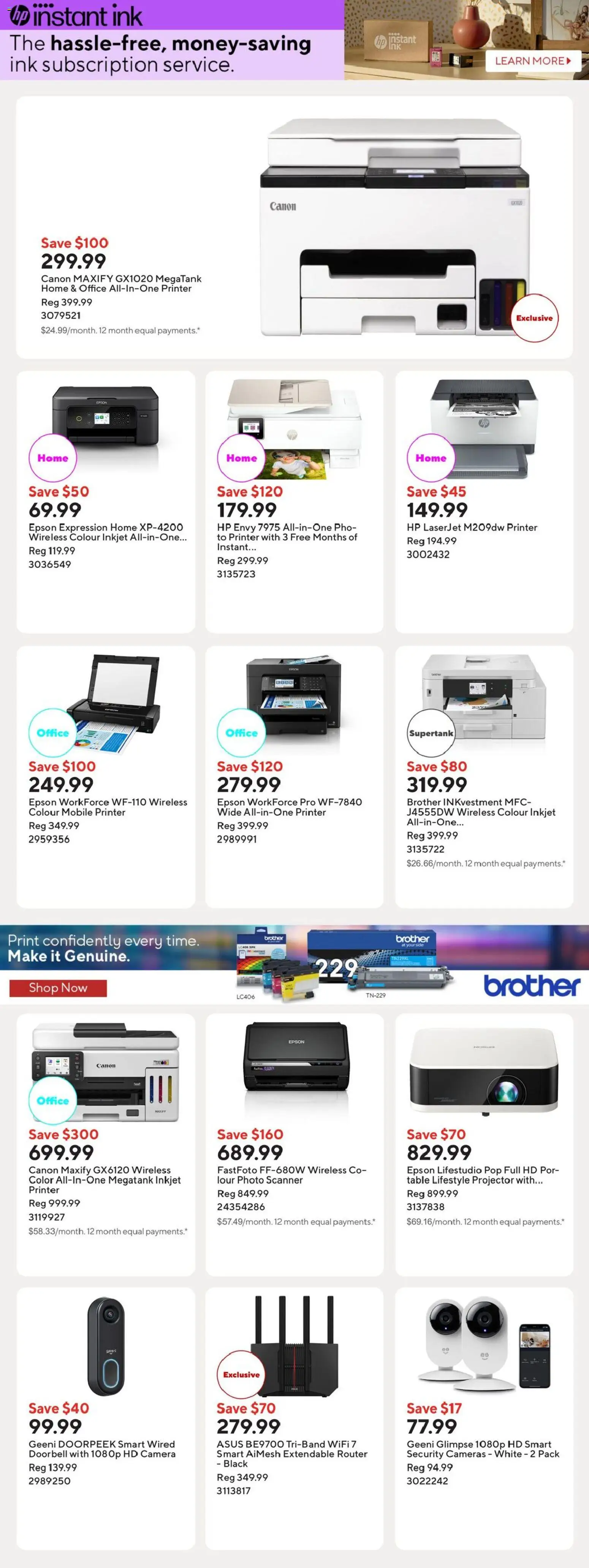 Staples flyer valid from Jul 3, 2026 | Page: 9 | Products: Printer, Camera, Table