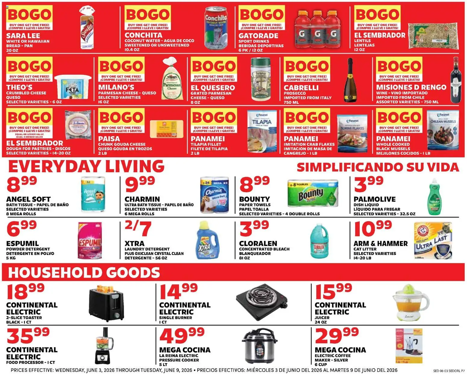 Sedano's Weekly Ad - valid from 03.06.2026 | Page: 7 | Products: Cooker, Cat Litter, Bread, Water