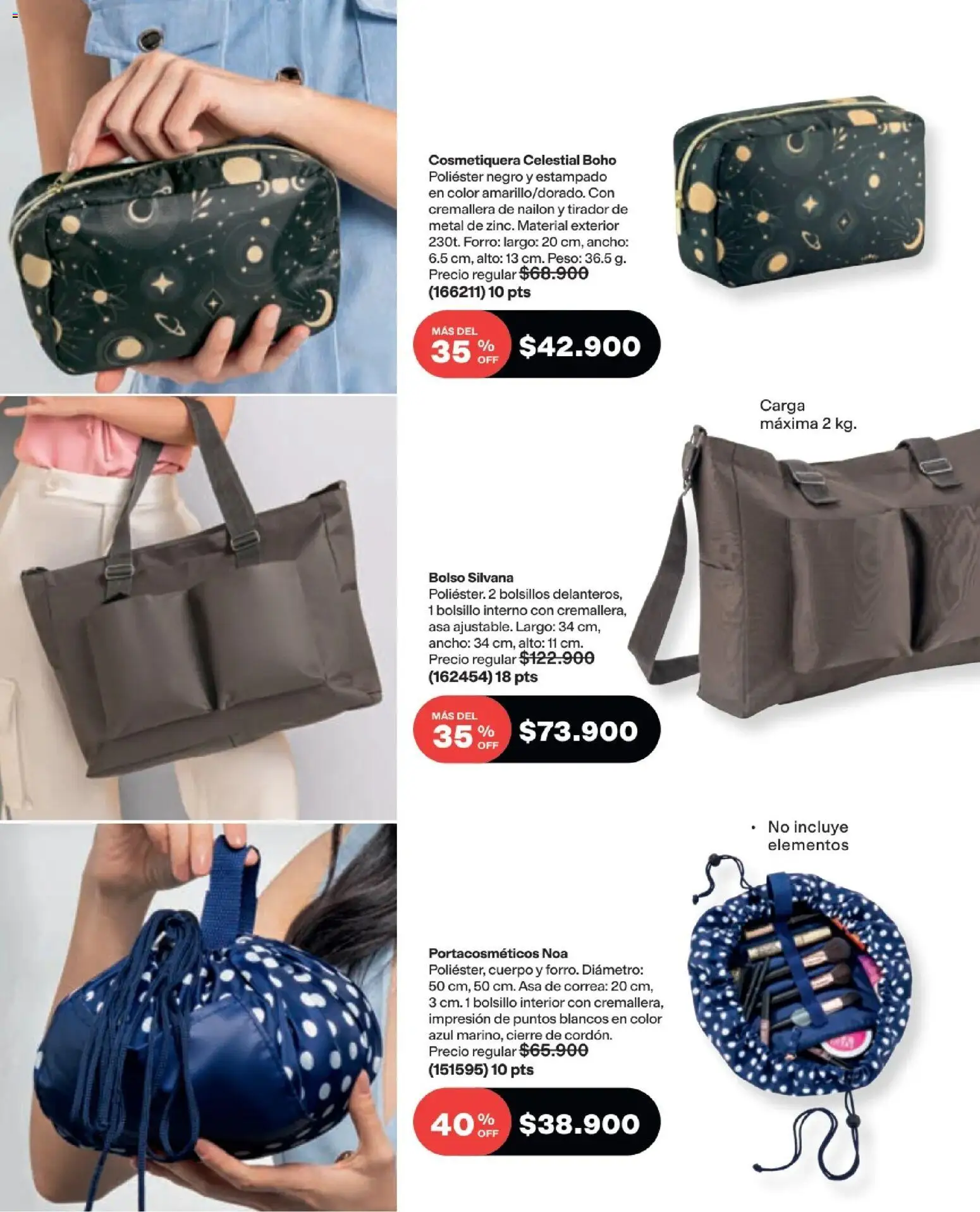 Avon revista - valida desde el 16/08/2026 | Página: 185 | Productos: Bolso, Portacosmeticos, Bolsillos, Peso