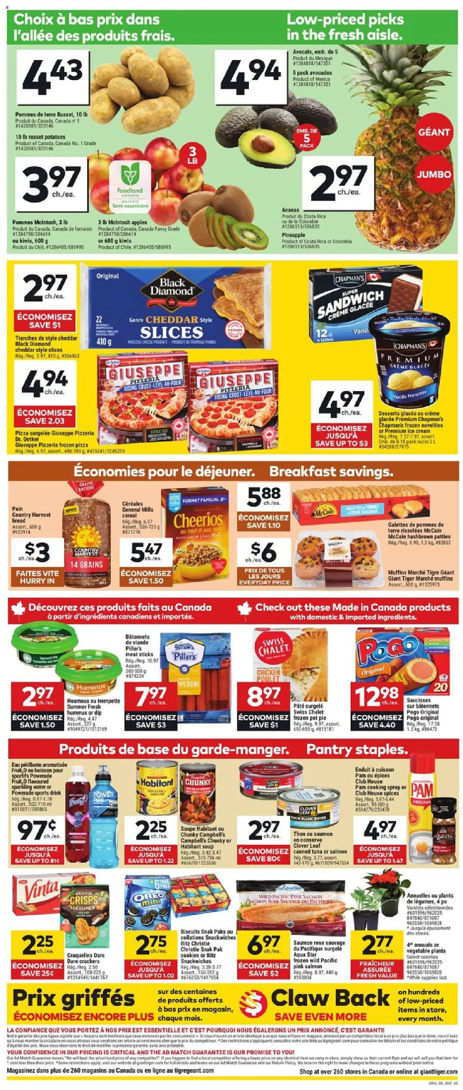 Giant Tiger flyer valid from 20.05.2026 | Page: 2 | Products: Fish, Ice cream, Potatoes, Chicken