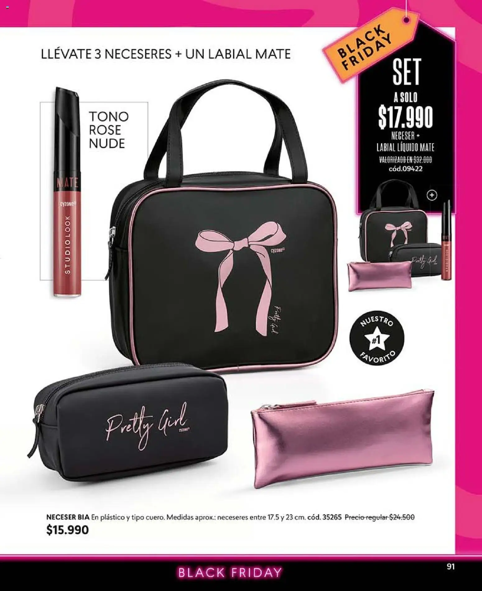 Catálogo CyZone Campaña 16 │ válido desde el 28.09.2026 | Página: 91 | Productos: Neceser, Mate, Labial