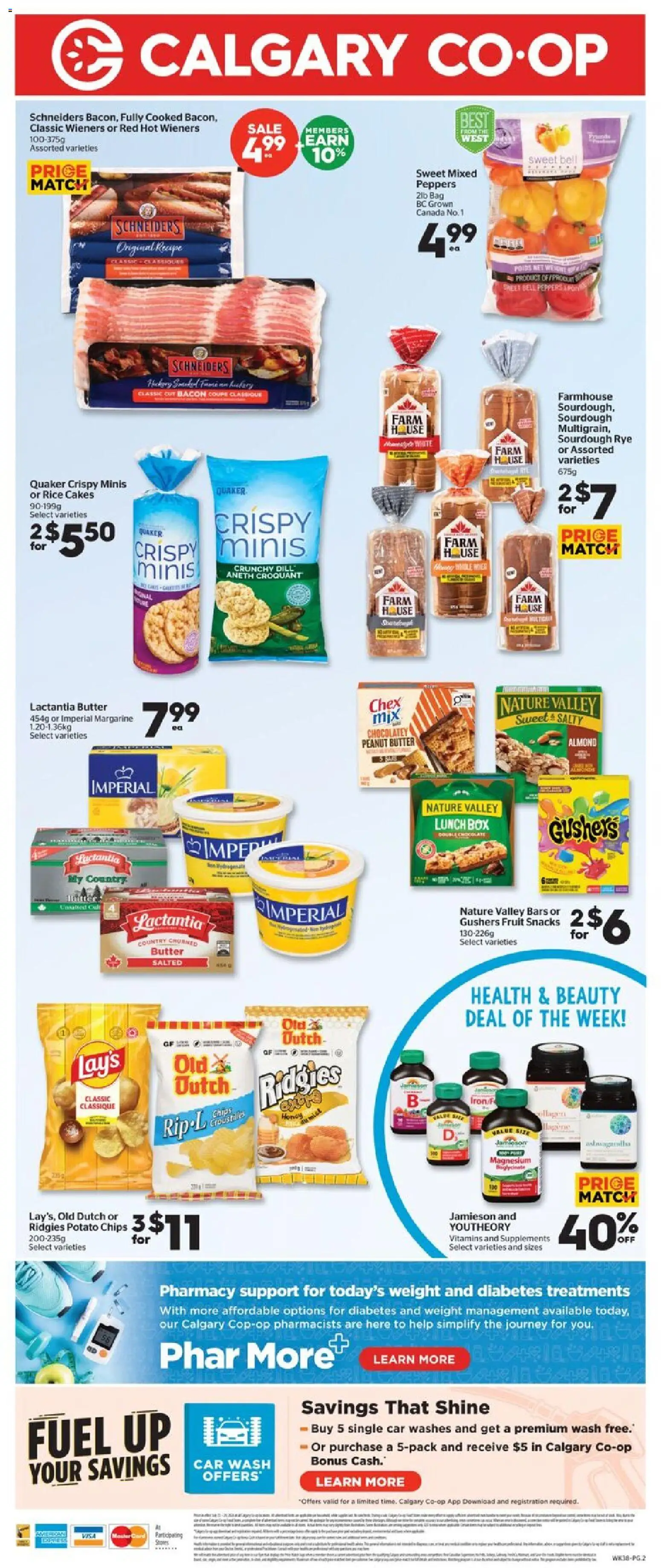 Calgary Co-op flyer valid from Jul 23, 2026 | Page: 2 | Products: Chips, Bag, Butter, Chocolate