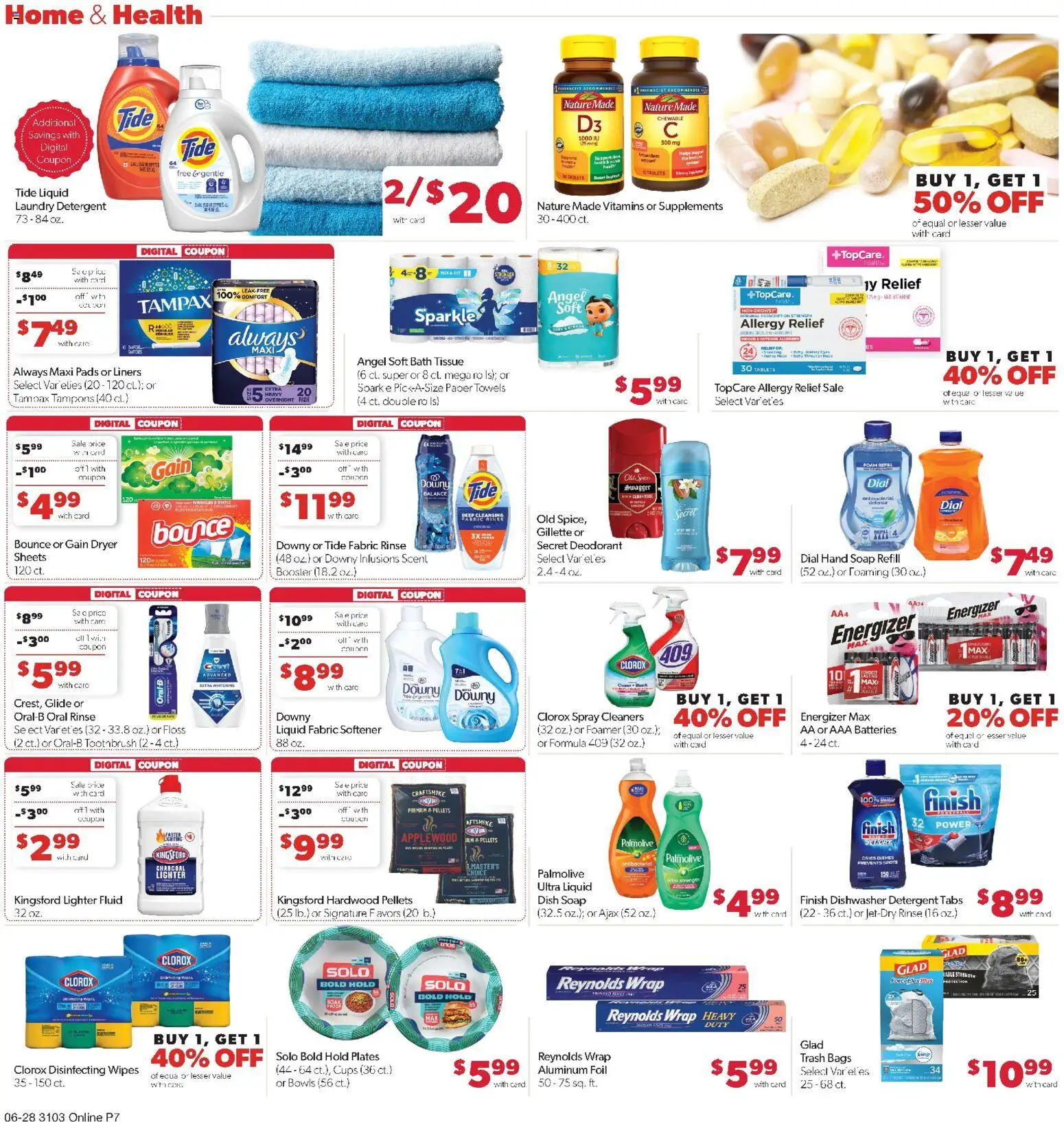 Family Fare Weekly Ad - ND - valid from 06/28/2026 | Page: 13 | Products: Bath, Toothbrush, Pads, Dishwasher