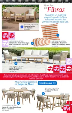 Vista previa Sodimac - Catálogo Aire Libre válido desde el 14/09/2026 | Página: 9 | Productos: Juego de comedor, Flexible, Almohadon