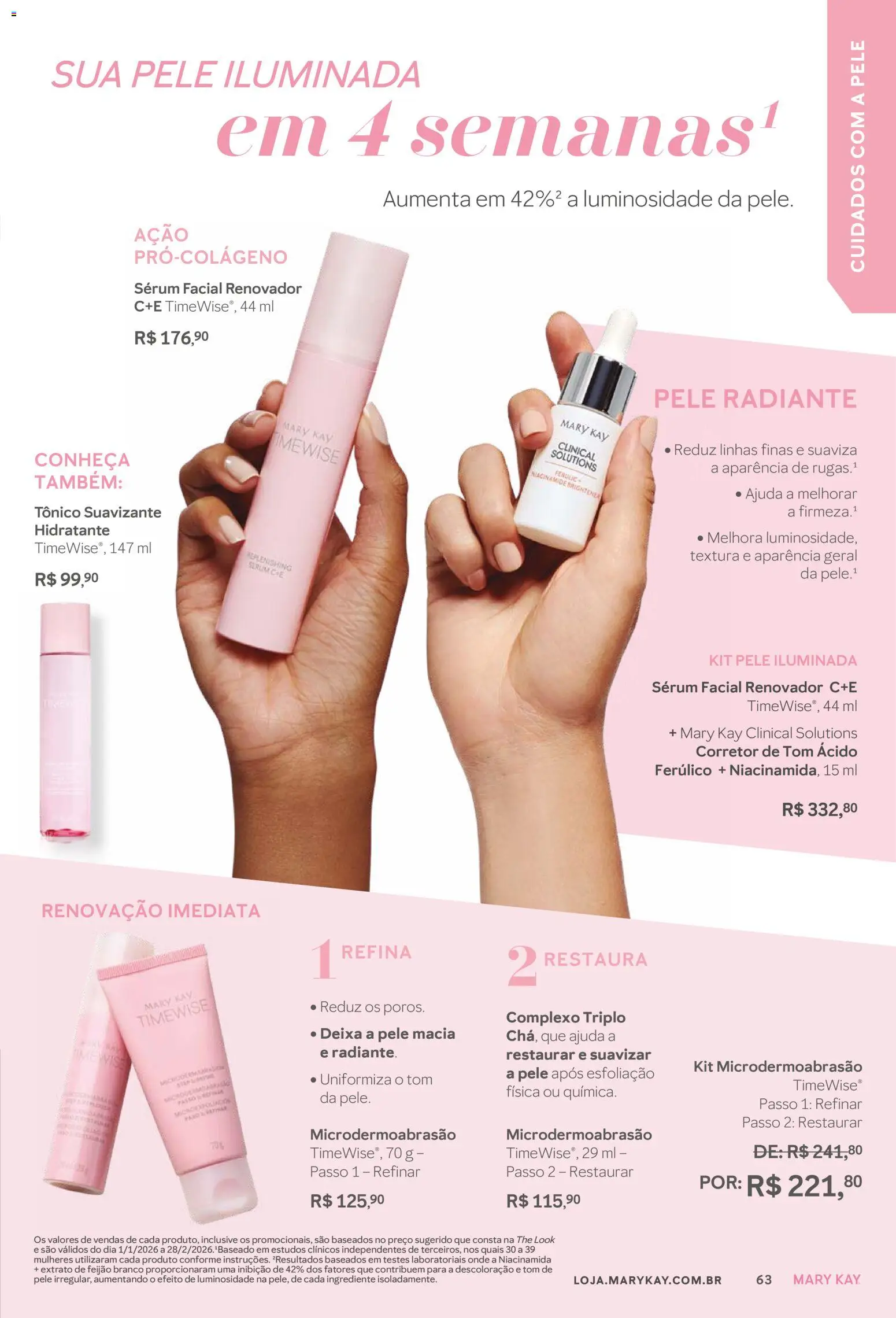 Mary Kay Folheto - válido de 01.01.2026 | Página: 63 | Produtos: Tônico, Feijão, Sérum