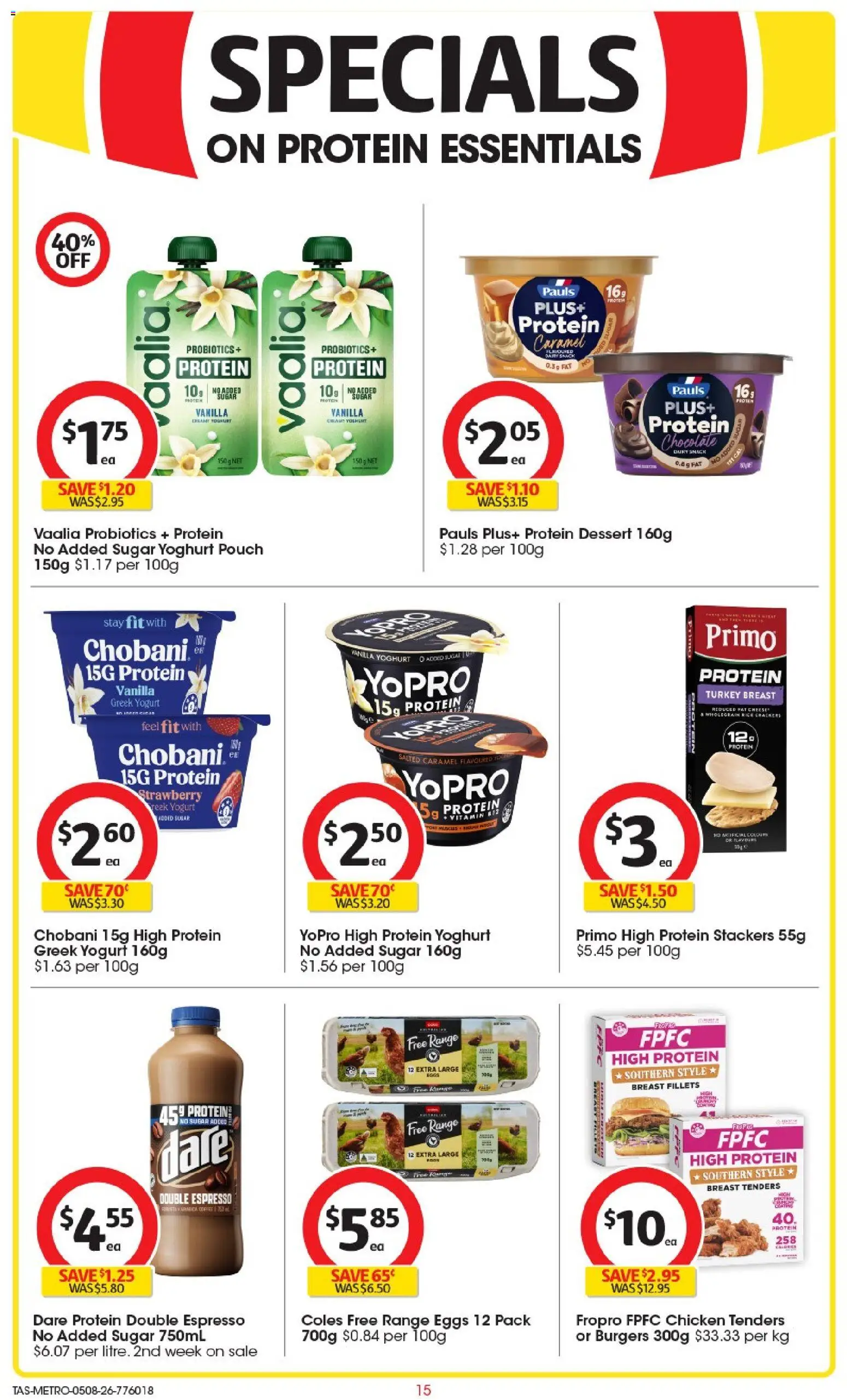 Coles catalogue - valid from 05/08/2026 | Page: 15 | Products: Yoghurt, Chocolate, Rice, Turkey