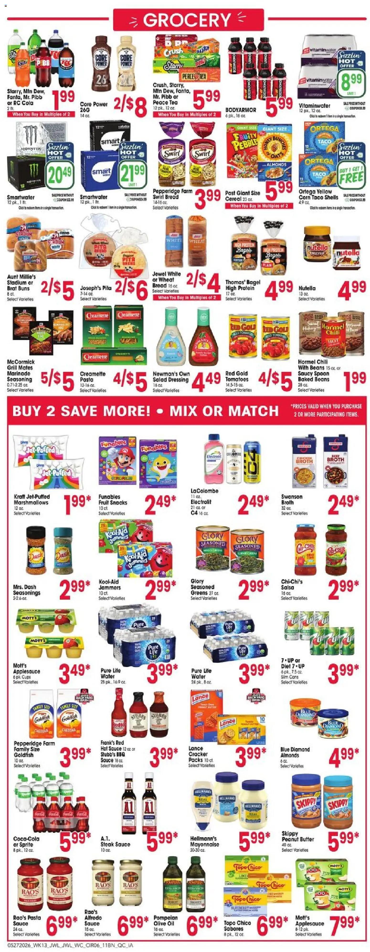 Jewel Osco Weekly Ad - IA - valid from 27.05.2026 | Page: 6 | Products: Corn, Butter, Mayonnaise, Sauce