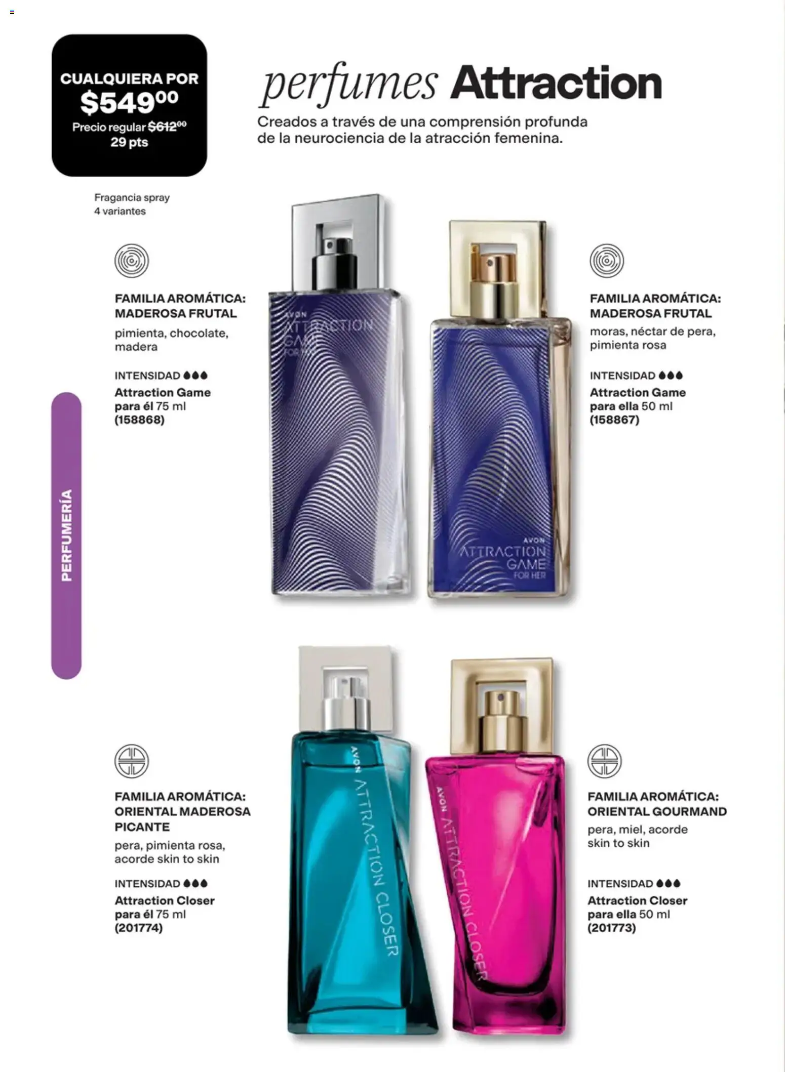 Nuevas ofertas de AVON válidas en toda la República Mexicana desde el 02/10/2026. ¡Encuentra las mejores ofertas en AVON campaña 15 2026! | Página: 68 | Productos: Pimienta, Perfumes, Fragancia