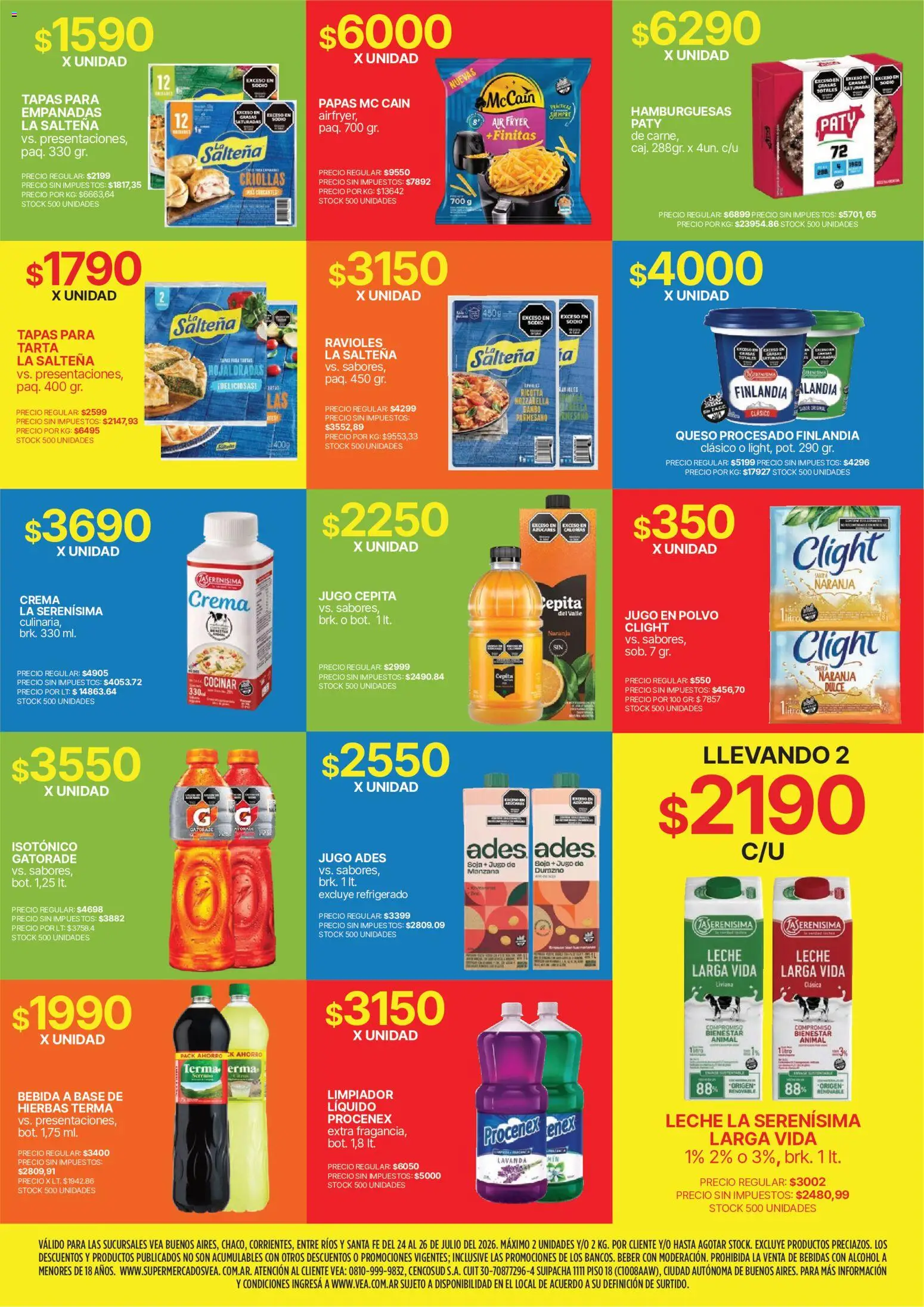 Vea - Fin de semana de ahorro │ válido desde el 24/07/2026 | Página: 6 | Productos: Durazno, Manzana, Ravioles, Crema