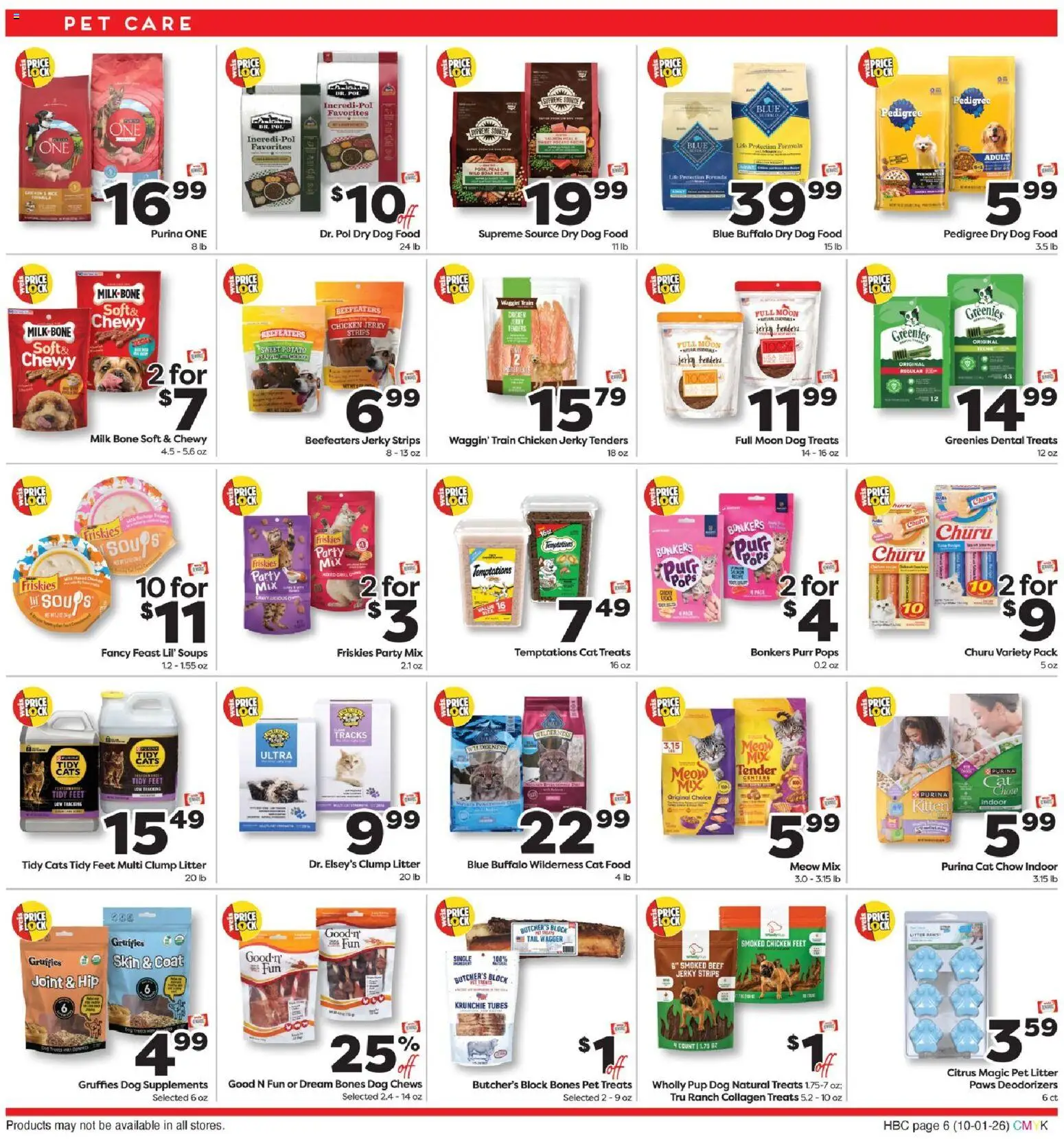 Weis Health & Home - valid from 10/01/2026 | Page: 6 | Products: Cat Food, Jerky, Chicken, Pork