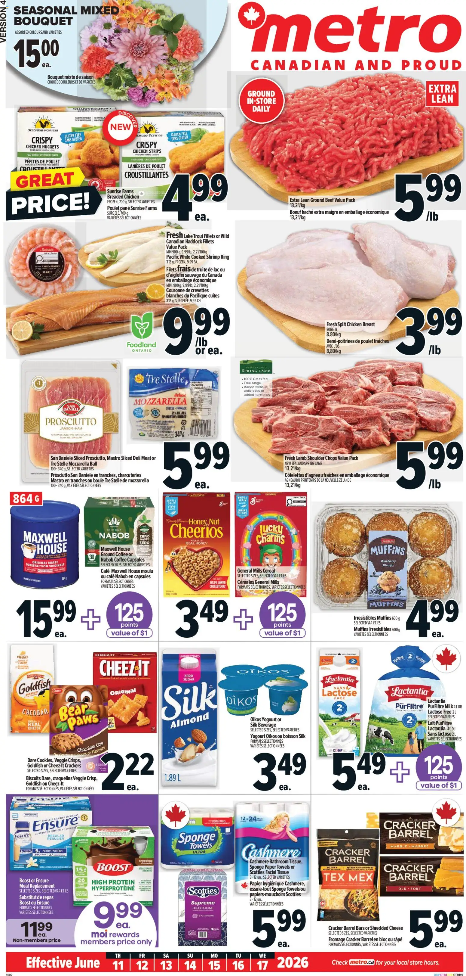 Metro flyer valid from 11.06.2026 | Page: 2 | Products: Beef, Milk, Chocolate, Chicken