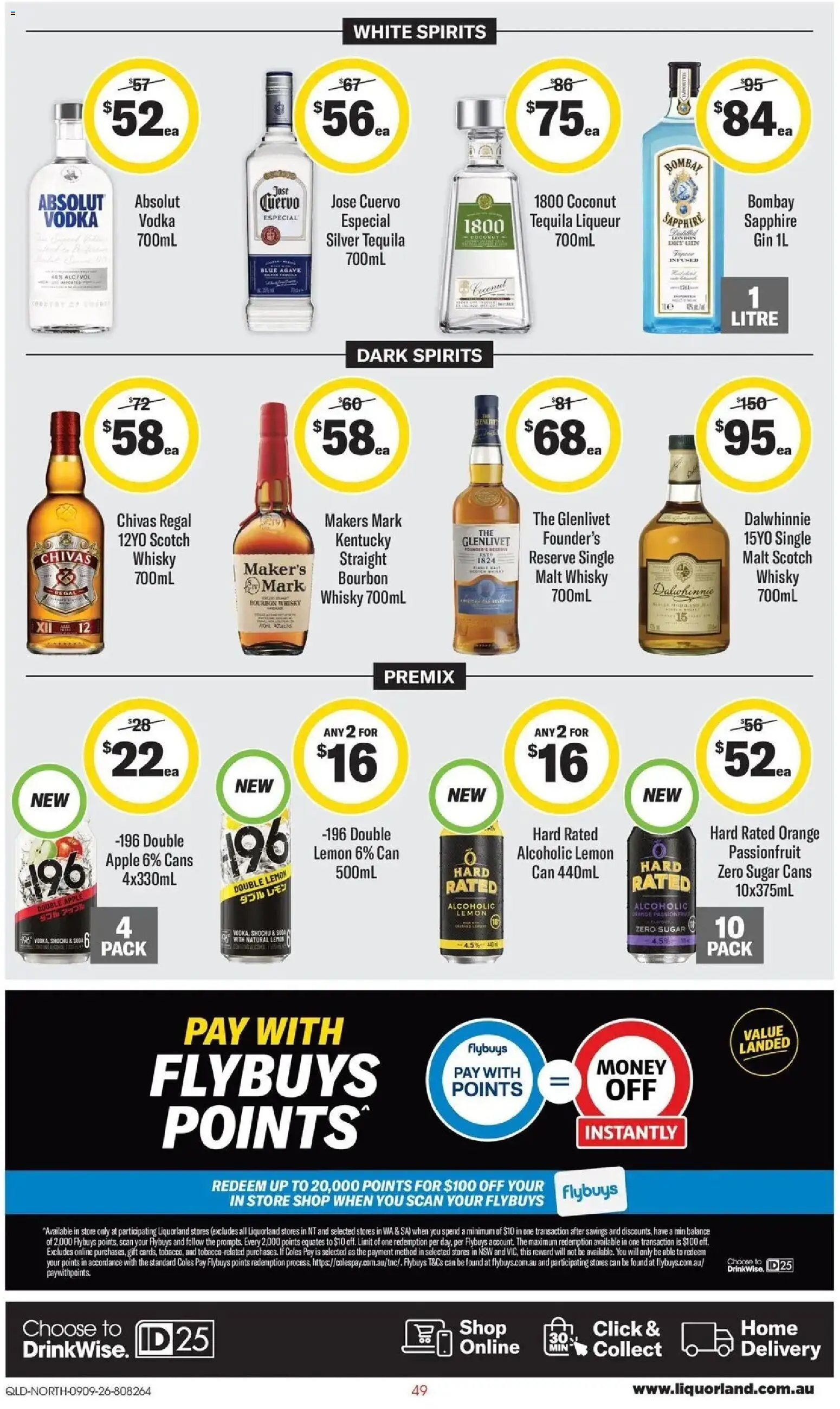 Coles catalogue - valid from 09/09/2026 | Page: 49 | Products: Bourbon, Vodka, Sugar, Coconut