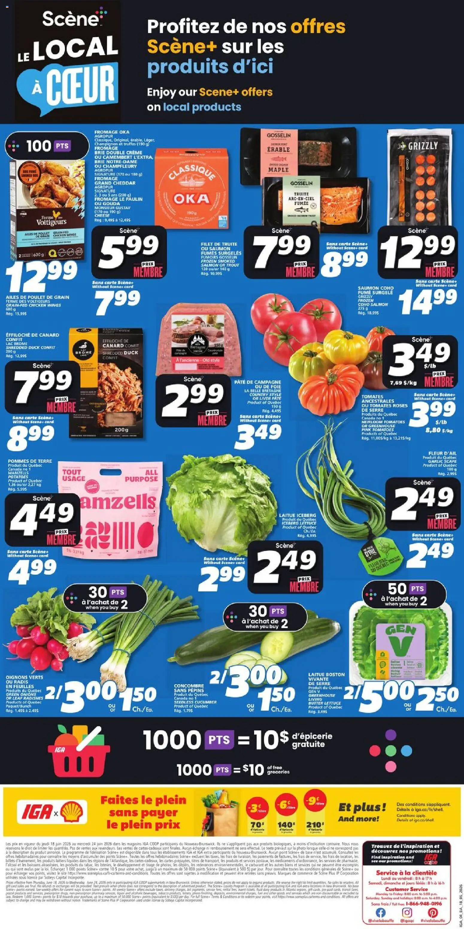 IGA flyer valid from 18.06.2026 | Page: 4 | Products: Potatoes, Butter, Cheese, Chicken