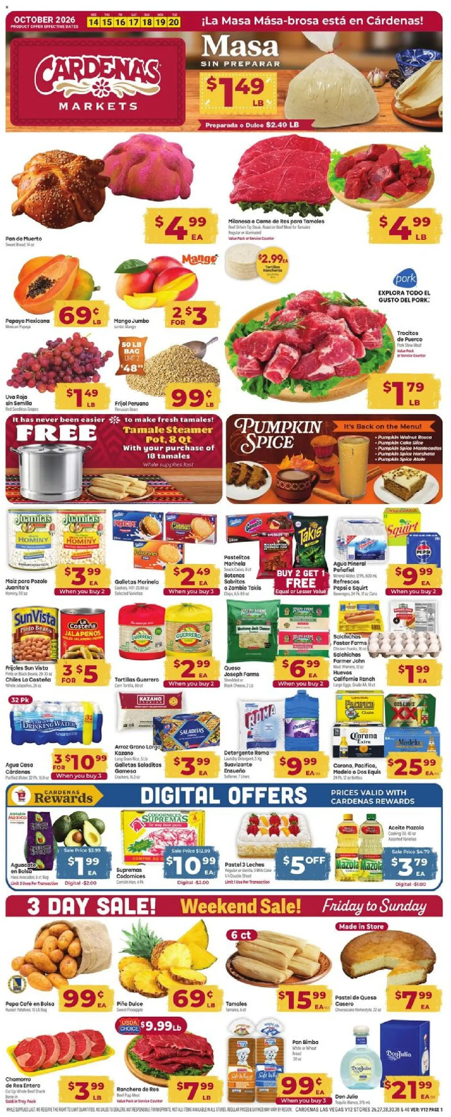 Cardenas Weekly Ad - valid from 10/14/2026 | Page: 1
