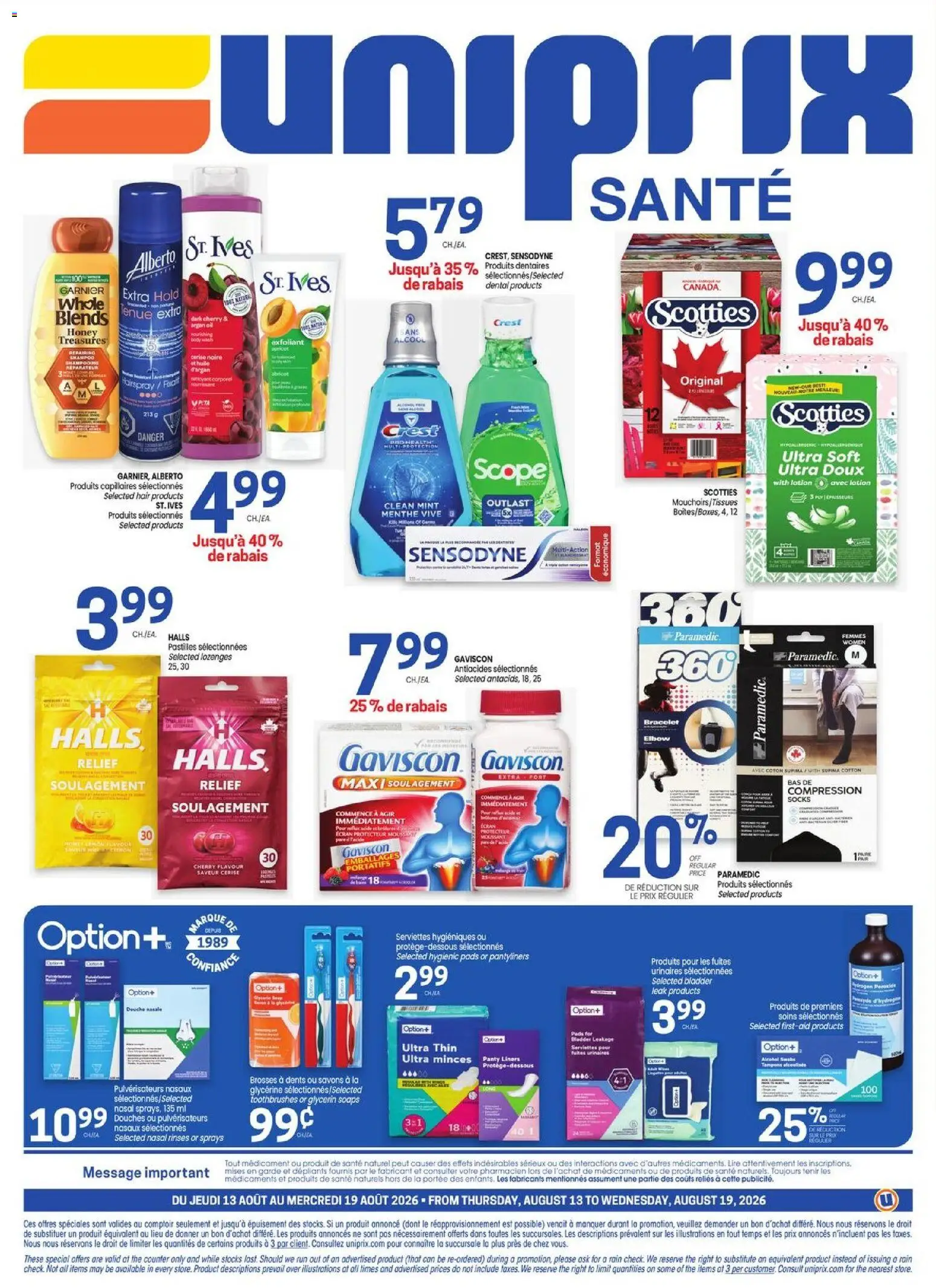 Uniprix flyer valid from Aug 13, 2026 | Page: 4