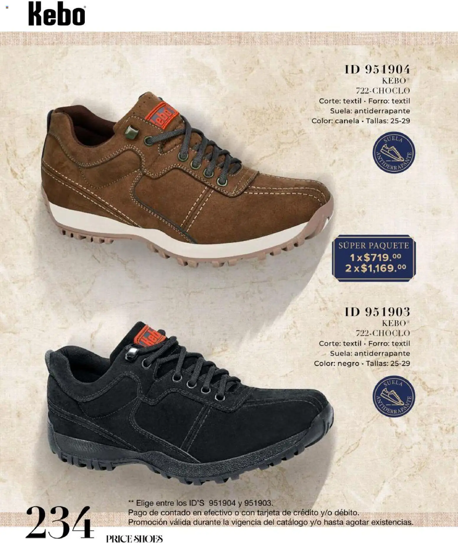 Nuevas ofertas de Price Shoes válidas en toda la República Mexicana desde el 14.05.2026. ¡Encuentra las mejores ofertas en Price Shoes catálogo Caballeros! | Página: 234