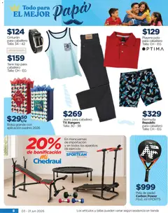 Vista previa de Chedraui folleto Todo para papá, nuevo folleto de la tienda, válido en México a partir del 03.06.2026 | Página: 8 | Productos: Cinturón, Bolsa, Pala, Playera