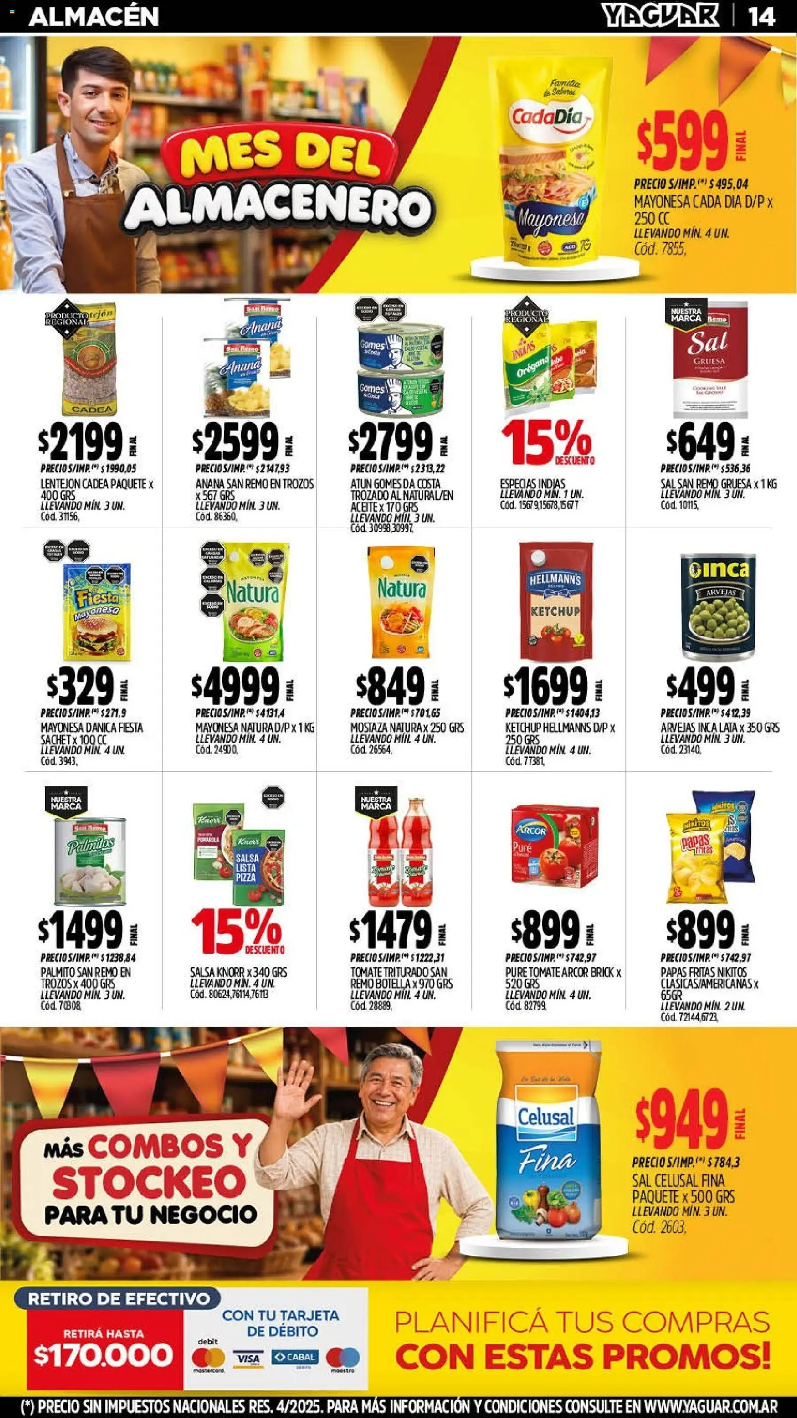 Yaguar - Oferta Semanal San Juan │ válido desde el 07/09/2026 | Página: 14 | Productos: Botella, Mayonesa, Mostaza, Papas fritas