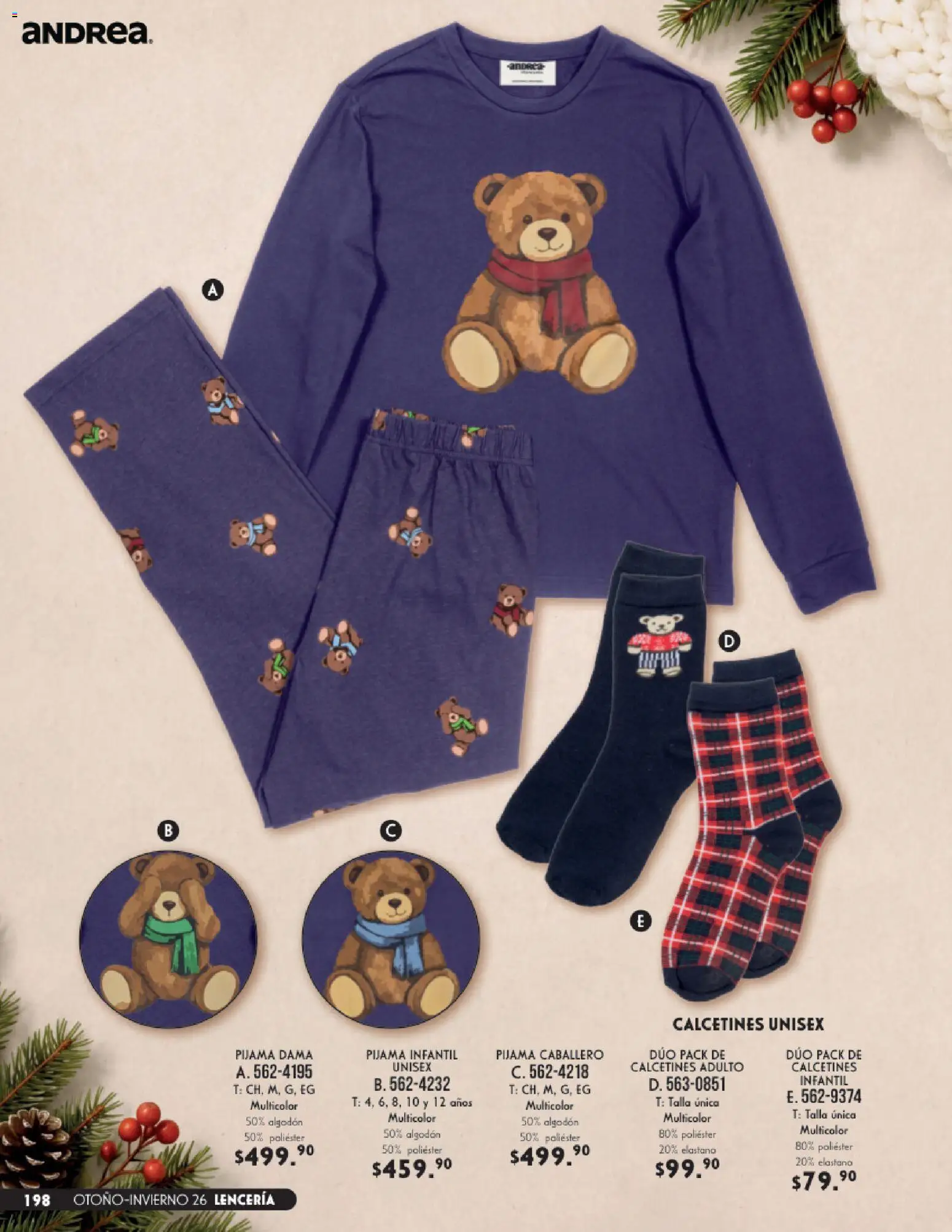Nuevas ofertas de Andrea válidas en toda la República Mexicana desde el 23/08/2026. ¡Encuentra las mejores ofertas en Andrea catálogo Lencería & vestir interior! | Página: 58 | Productos: Pijama, Calcetines, Algodón, Lenceria