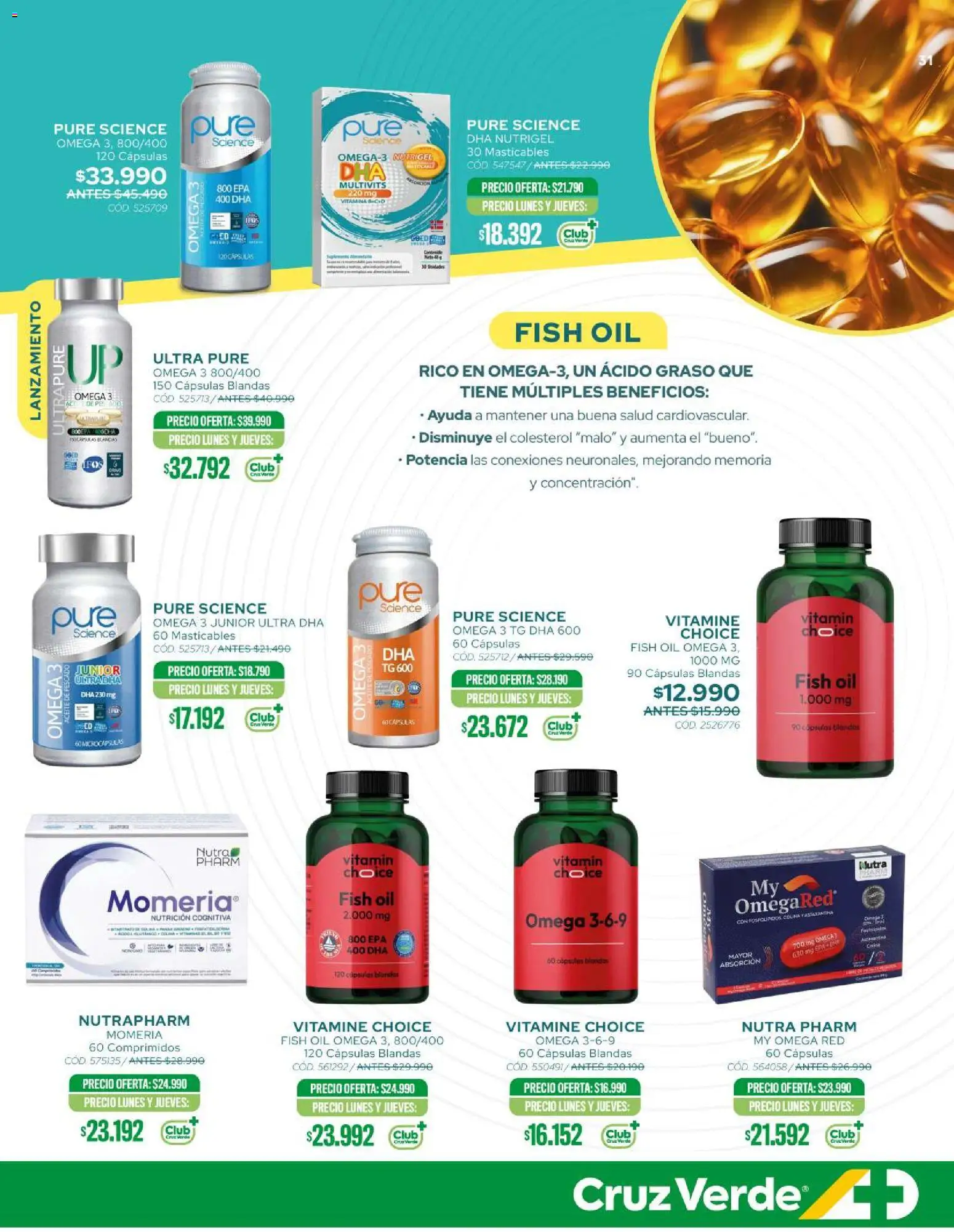Cruz Verde Descuentos │ válido desde el 01.06.2026 | Página: 31 | Productos: Pescado, Aceite
