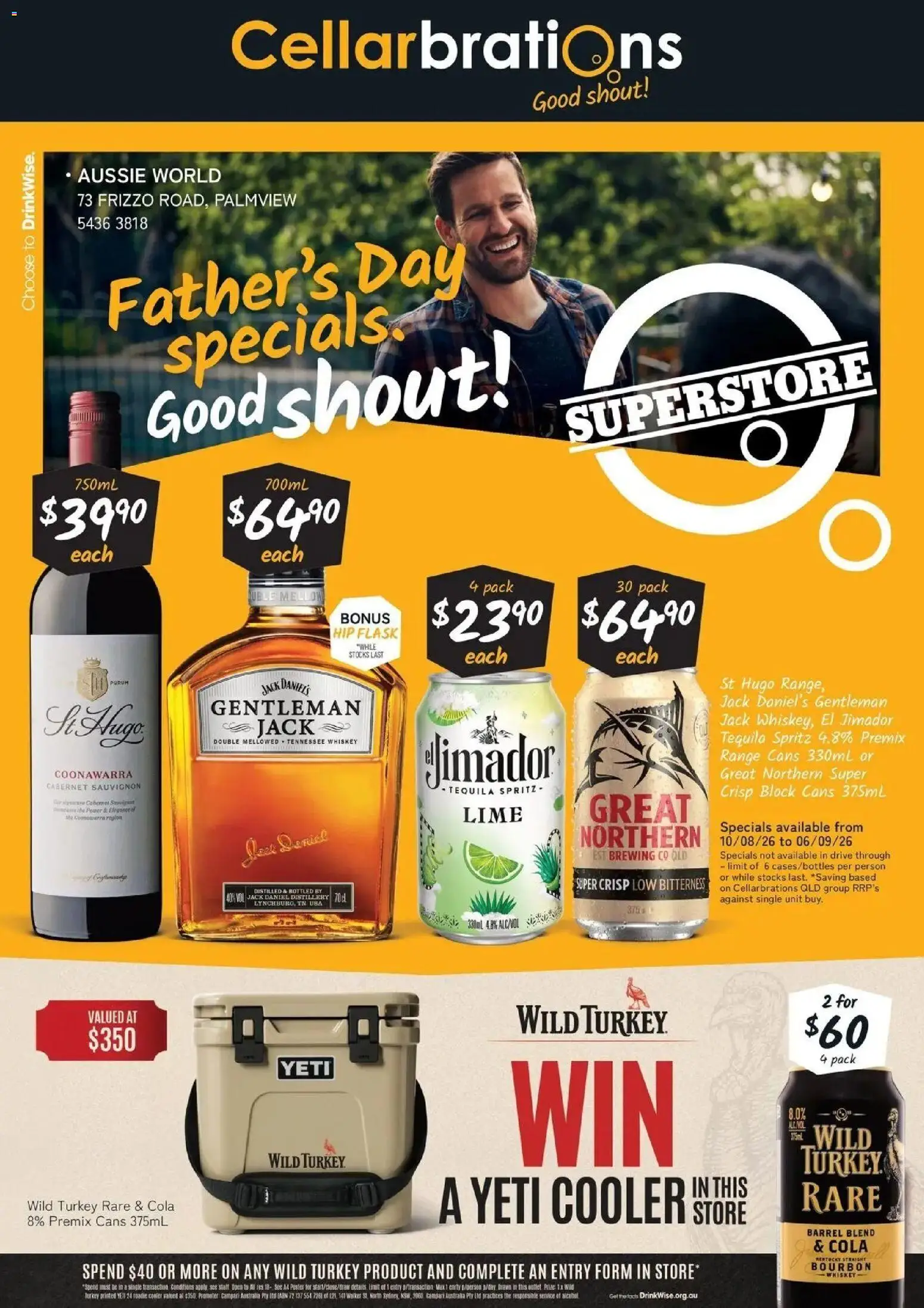Cellarbrations catalogue - valid from 10/08/2026 | Page: 1 | Products: Tequila, Whiskey, Lime, Jack Daniel’s
