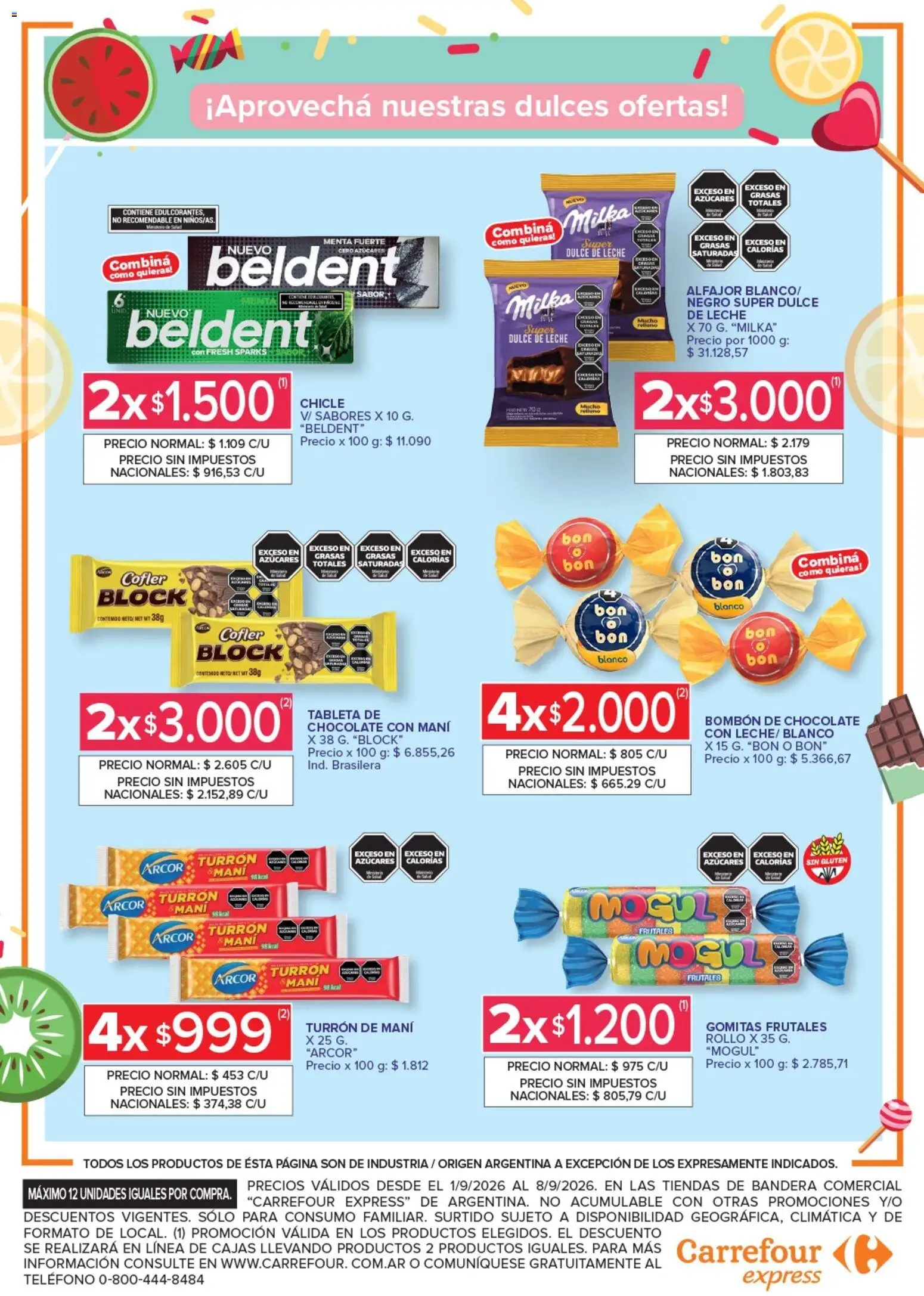 Carrefour Express - Catálogo │ válido desde el 01/09/2026 | Página: 5 | Productos: Teléfono, Tableta de chocolate, Leche, Alfajor