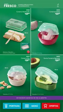 Vista previa de Betterware campaña 6 2026, nuevo folleto de la tienda, válido en México a partir del 01.06.2026 | Página: 51 | Productos: Cebolla, Mantequilla, Aguacate