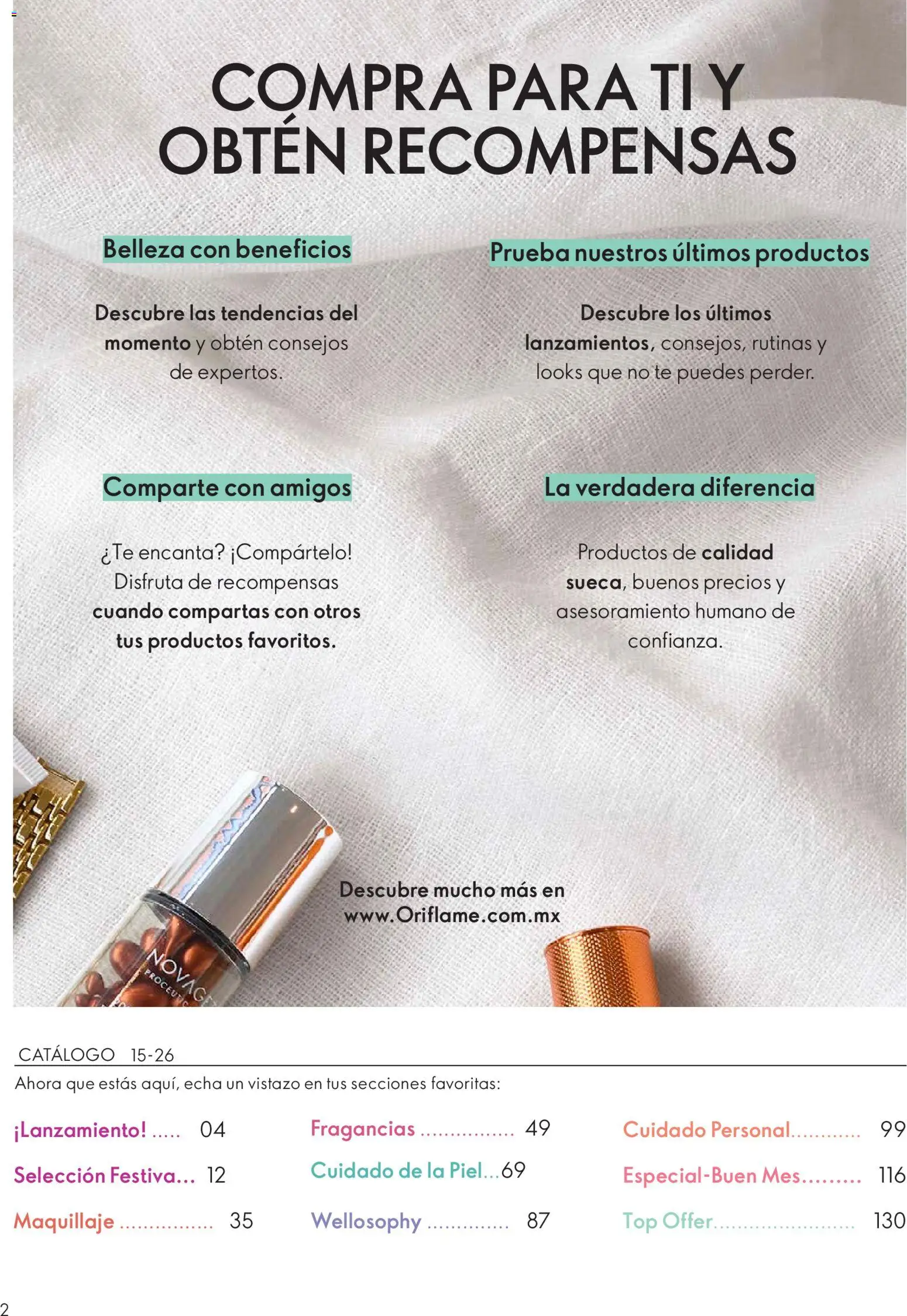 Nuevas ofertas de Oriflame válidas en toda la República Mexicana desde el 24/10/2026. ¡Encuentra las mejores ofertas en Oriflame Buen Mes! | Página: 2
