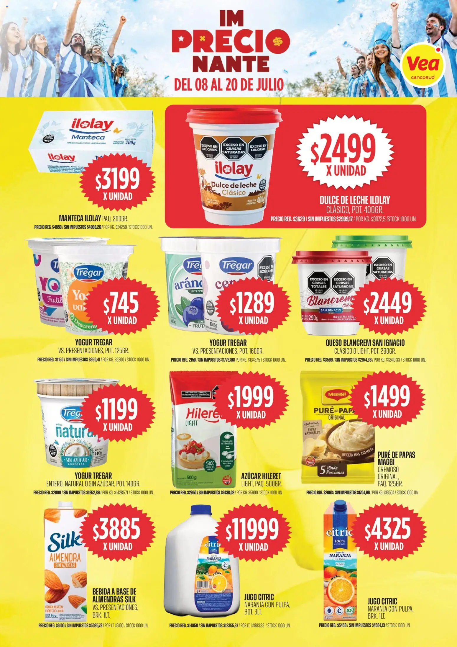 Vea - Volante imPRECIOnante NOA │ válido desde el 08/07/2026 | Página: 5 | Productos: Fuente, Dulce de leche, Yogur, Almendra