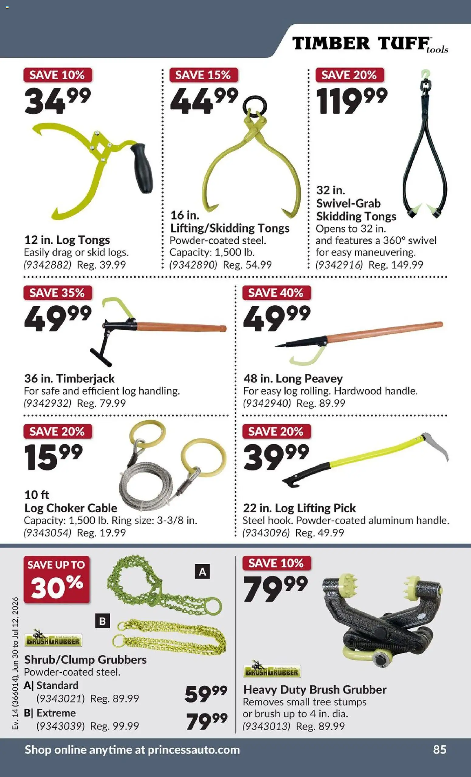 Princess Auto flyer valid from Jun 30, 2026 | Page: 90 | Products: Cable, Brush