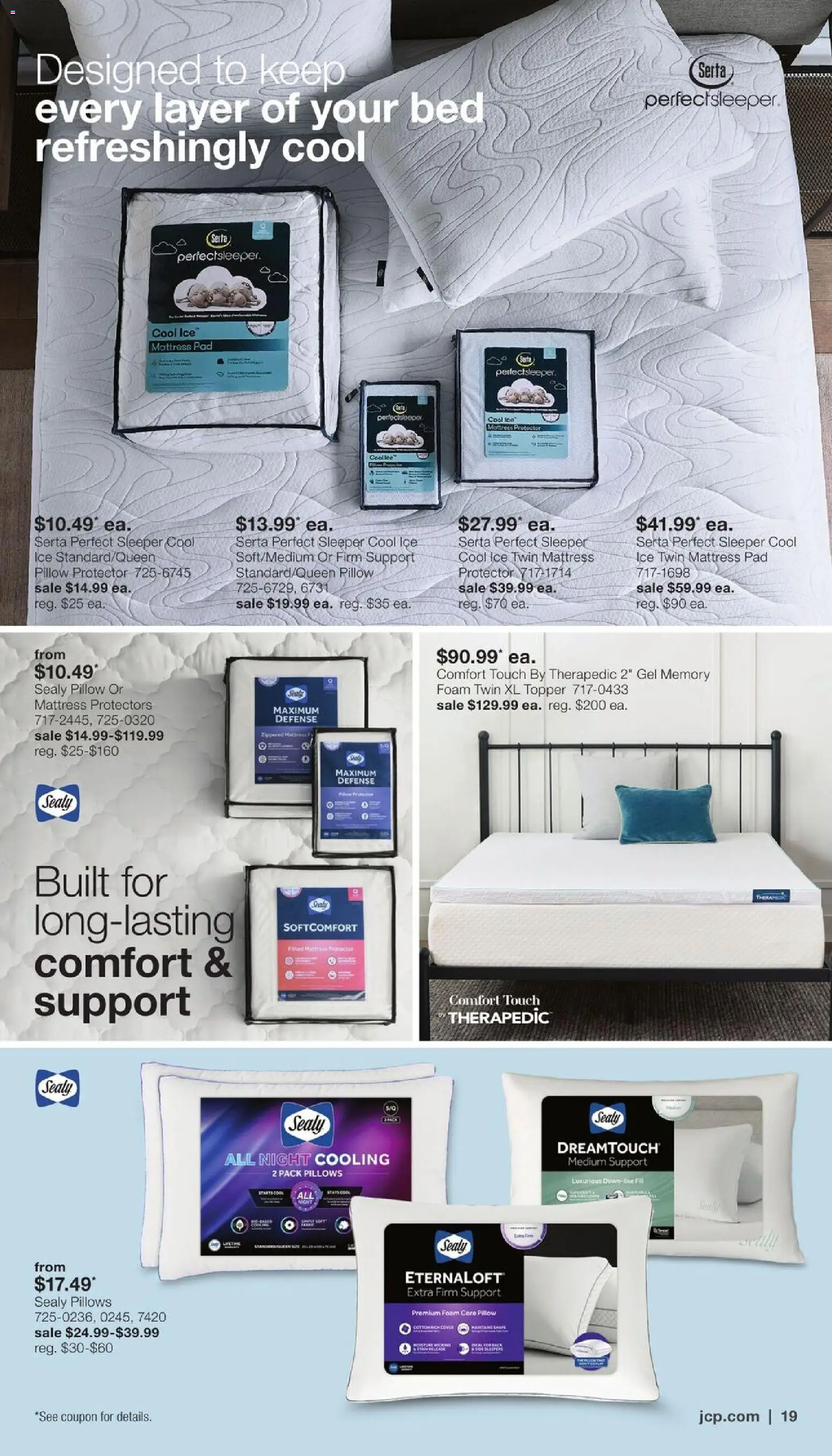 JCPenney Semi-Annual Home Sale - valid from 07/13/2026 | Page: 18 | Products: Bed, Mattress, Pillow, Mattress Pad