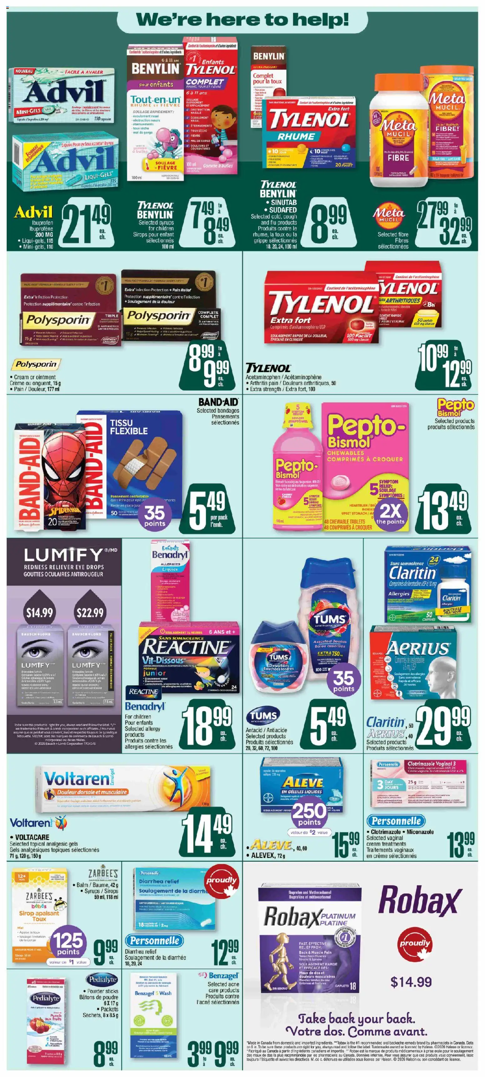 Jean Coutu flyer valid from Sep 17, 2026 | Page: 4 | Products: Cream, Eye drops, Powder, Ingredients