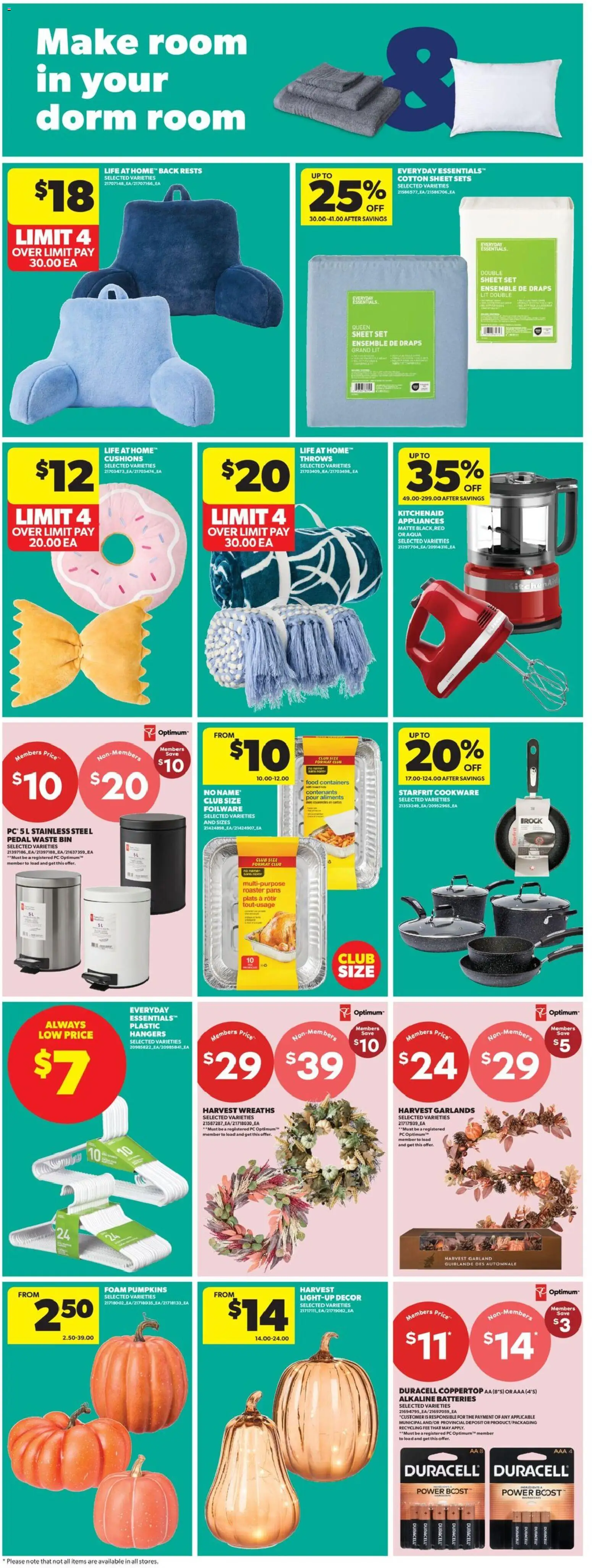 Real Canadian Superstore flyer valid from Aug 27, 2026 | Page: 32 | Products: PC, Foam, Food, Wreaths