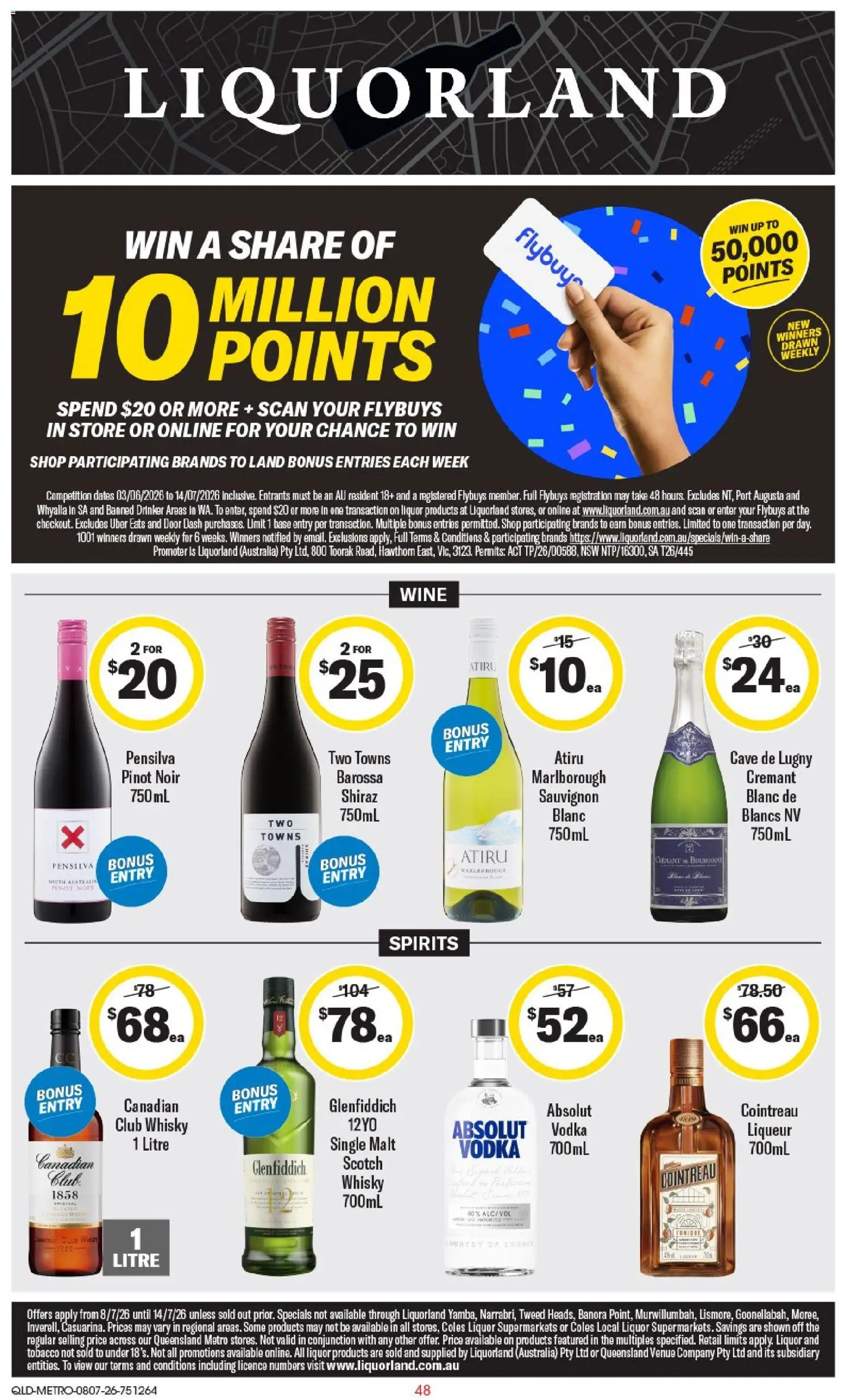 Coles catalogue - valid from 08/07/2026 | Page: 48 | Products: Door, Wine, Vodka, Scotch