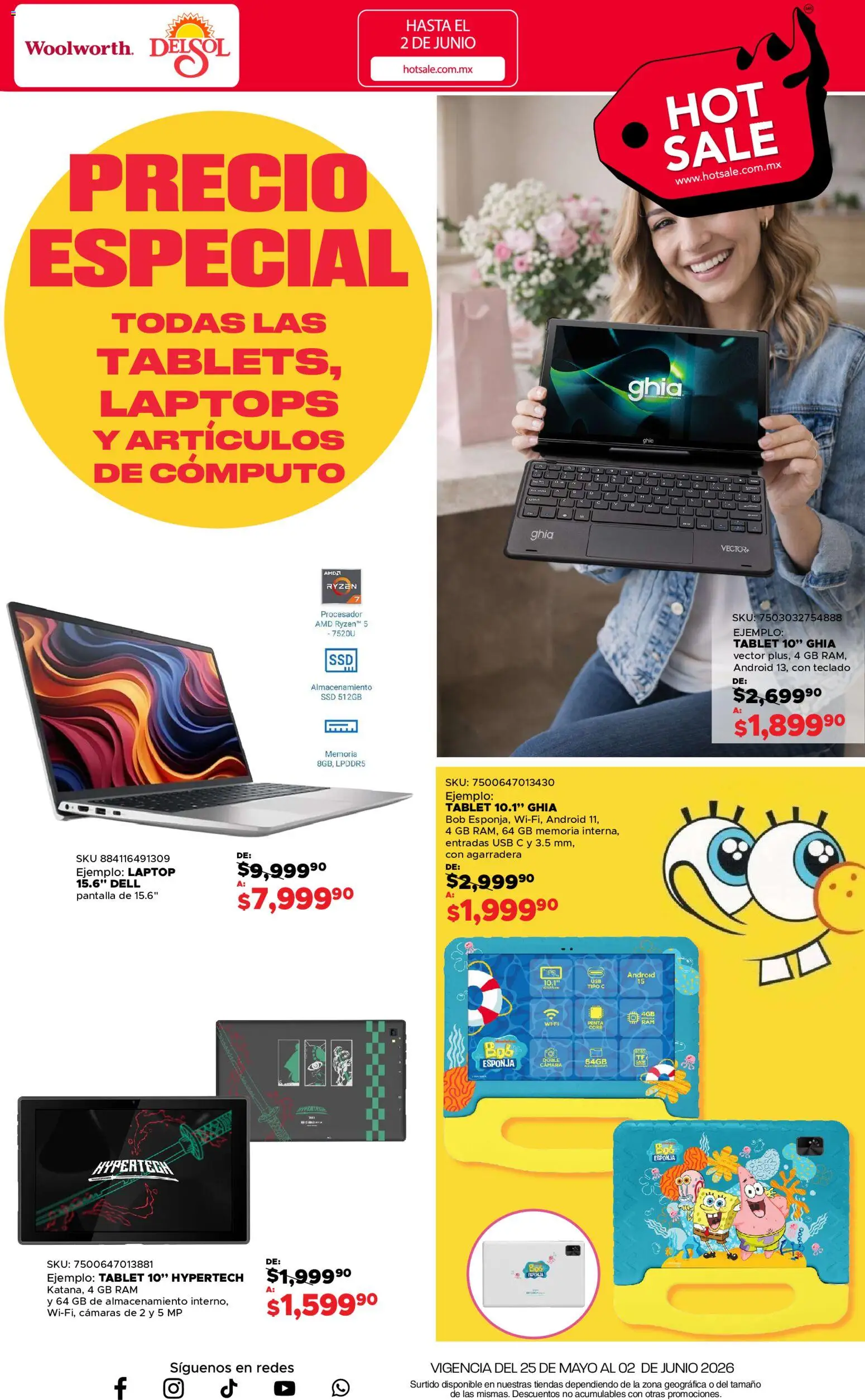Nuevas ofertas de Del Sol y Woolworth válidas en toda la República Mexicana desde el 25.05.2026. ¡Encuentra las mejores ofertas en Del Sol y Woolworth Hot Sale! | Página: 10
