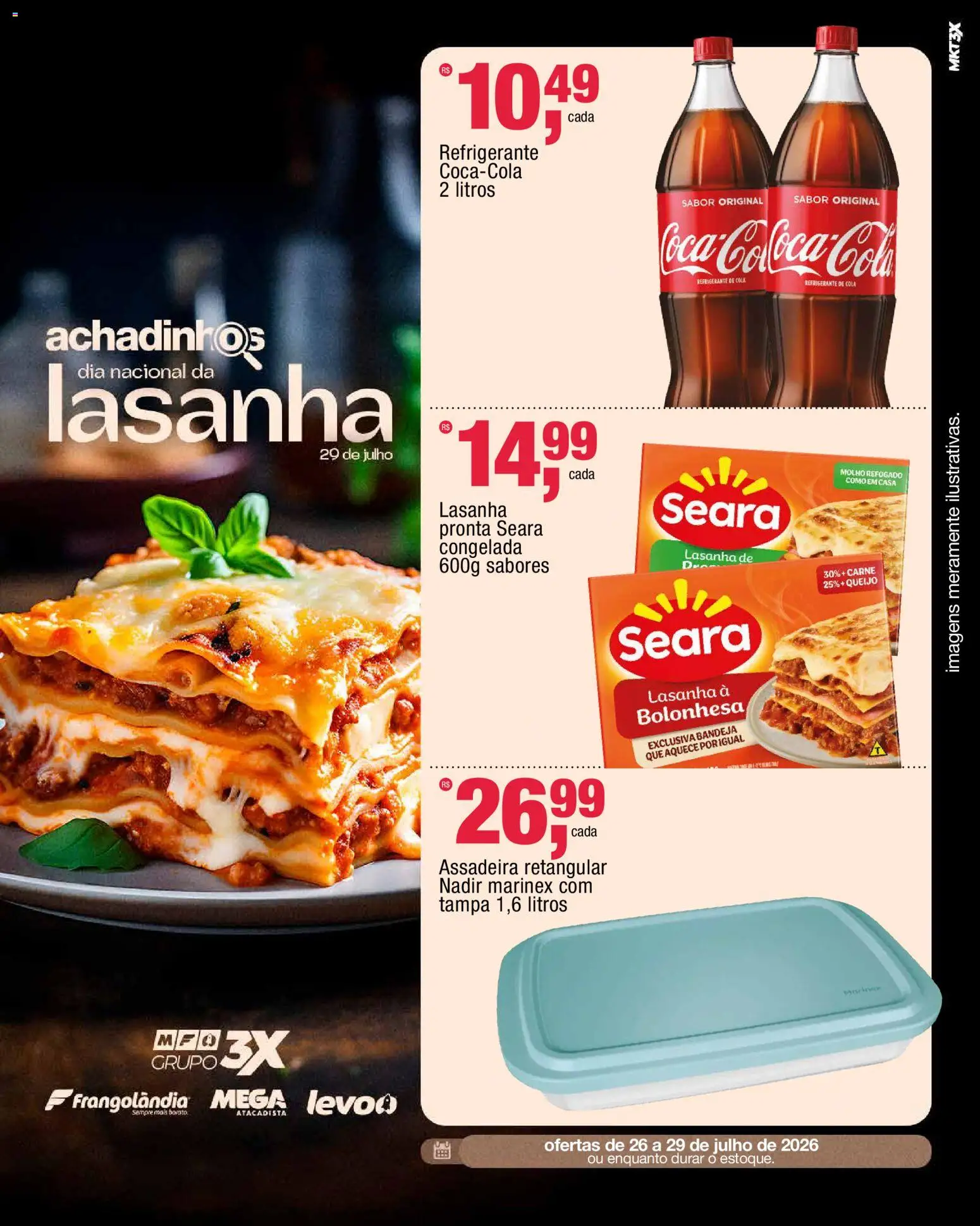 Frangolândia Folheto - válido de 29/07/2026 | Página: 4 | Produtos: Carne, Lasanha, Refrigerante, Assadeira
